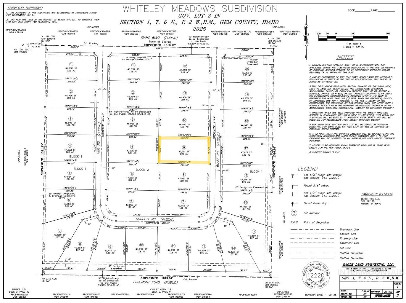 Lot 9 Blake Rd, Emmett, Idaho 83617, Land For Sale, Price $235,000,MLS 98984052