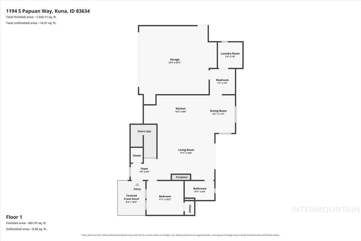 1194 S Papuan Way, Kuna, Idaho 83634, 3 Bedrooms, 3 Bathrooms, Residential For Sale, Price $535,000,MLS 98984113