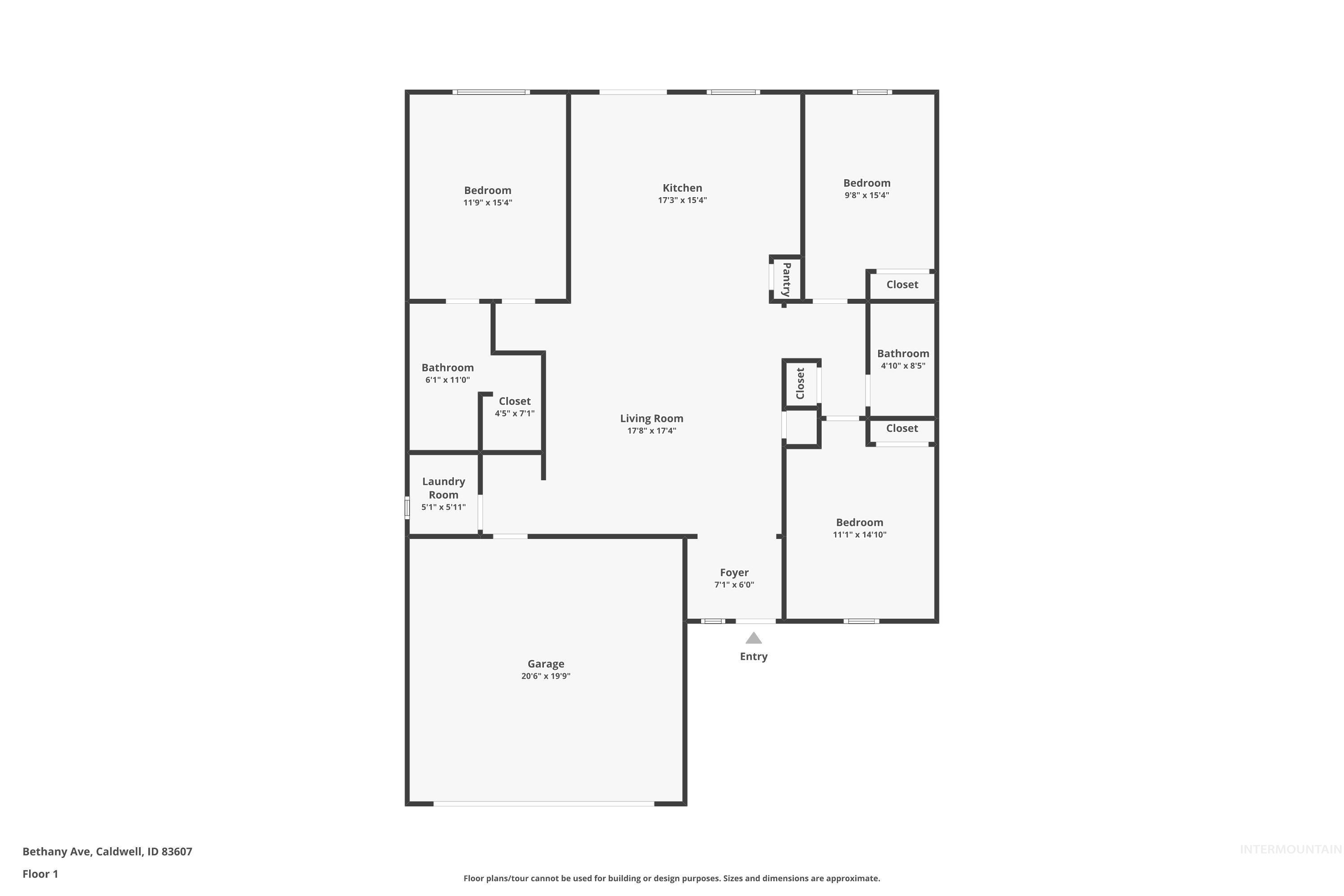 16887 Bethany Ave, Caldwell, Idaho 83607, 3 Bedrooms, 2 Bathrooms, Residential For Sale, Price $364,990, 98984495