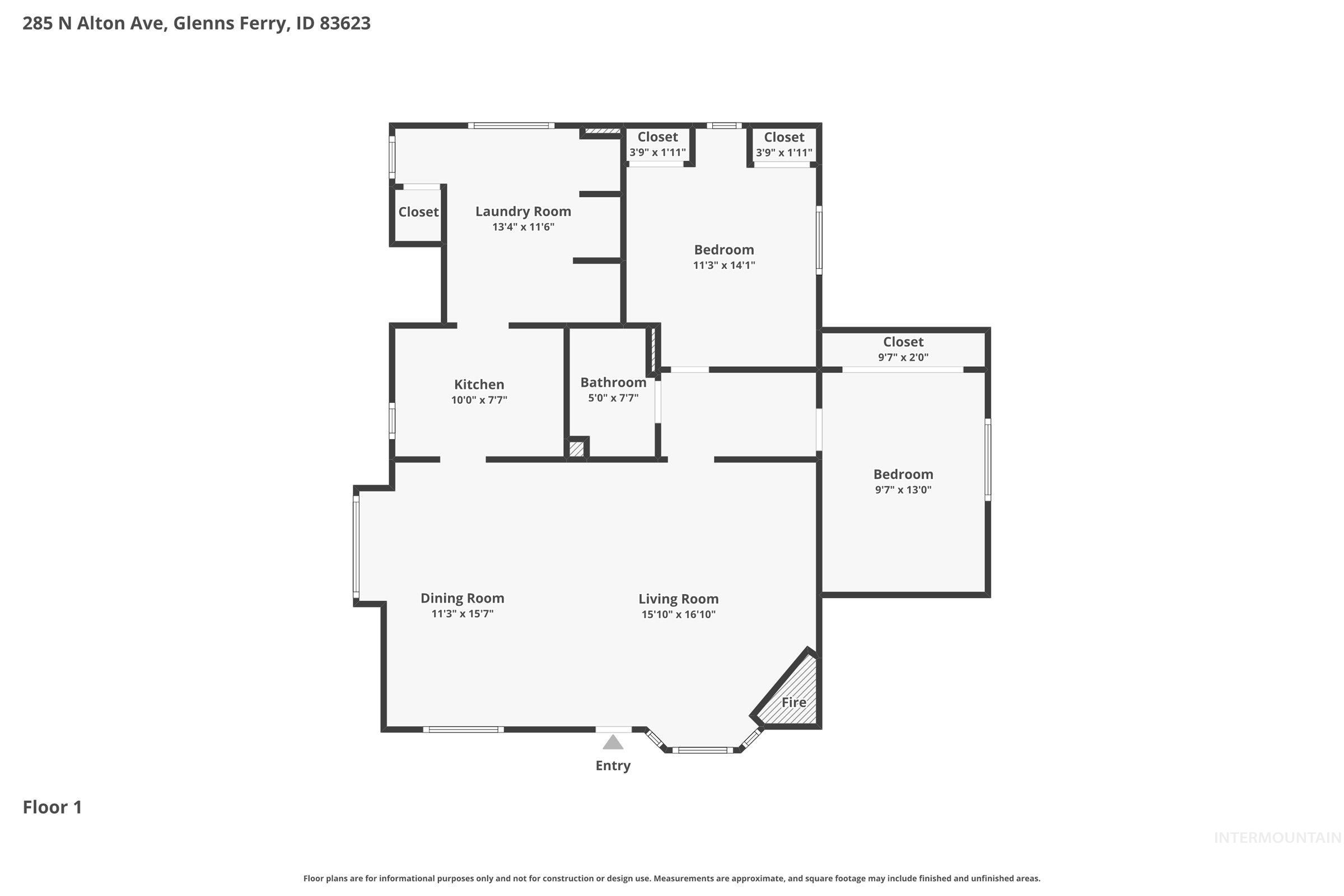 285 N Alton Ave, Glenns Ferry, Idaho 83623, 2 Bedrooms, 1 Bathroom, Residential For Sale, Price $230,000, 98984510