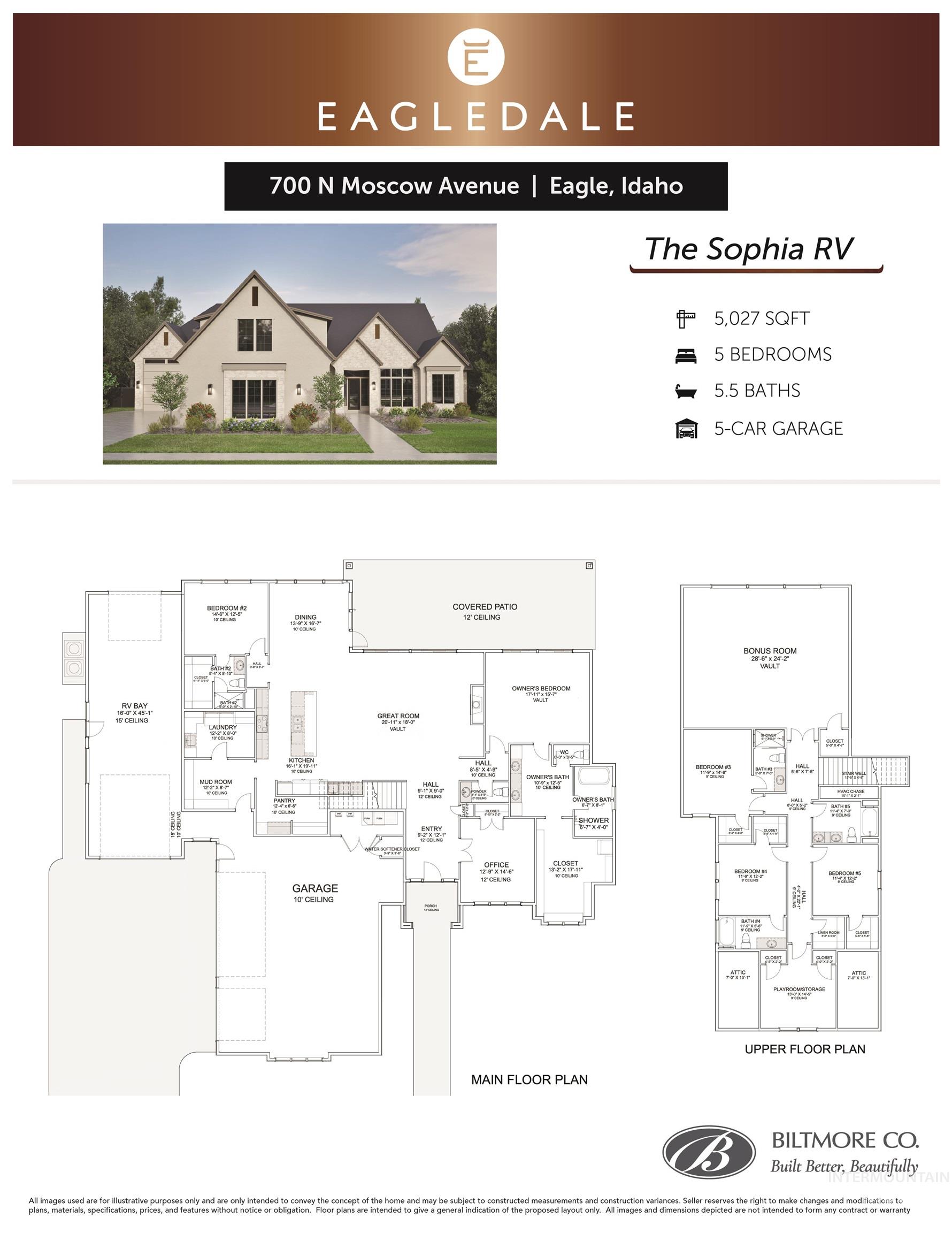 700 N Moscow Ave, Eagle, Idaho 83616, 5 Bedrooms, 5.5 Bathrooms, Residential For Sale, Price $2,479,900, 98984527