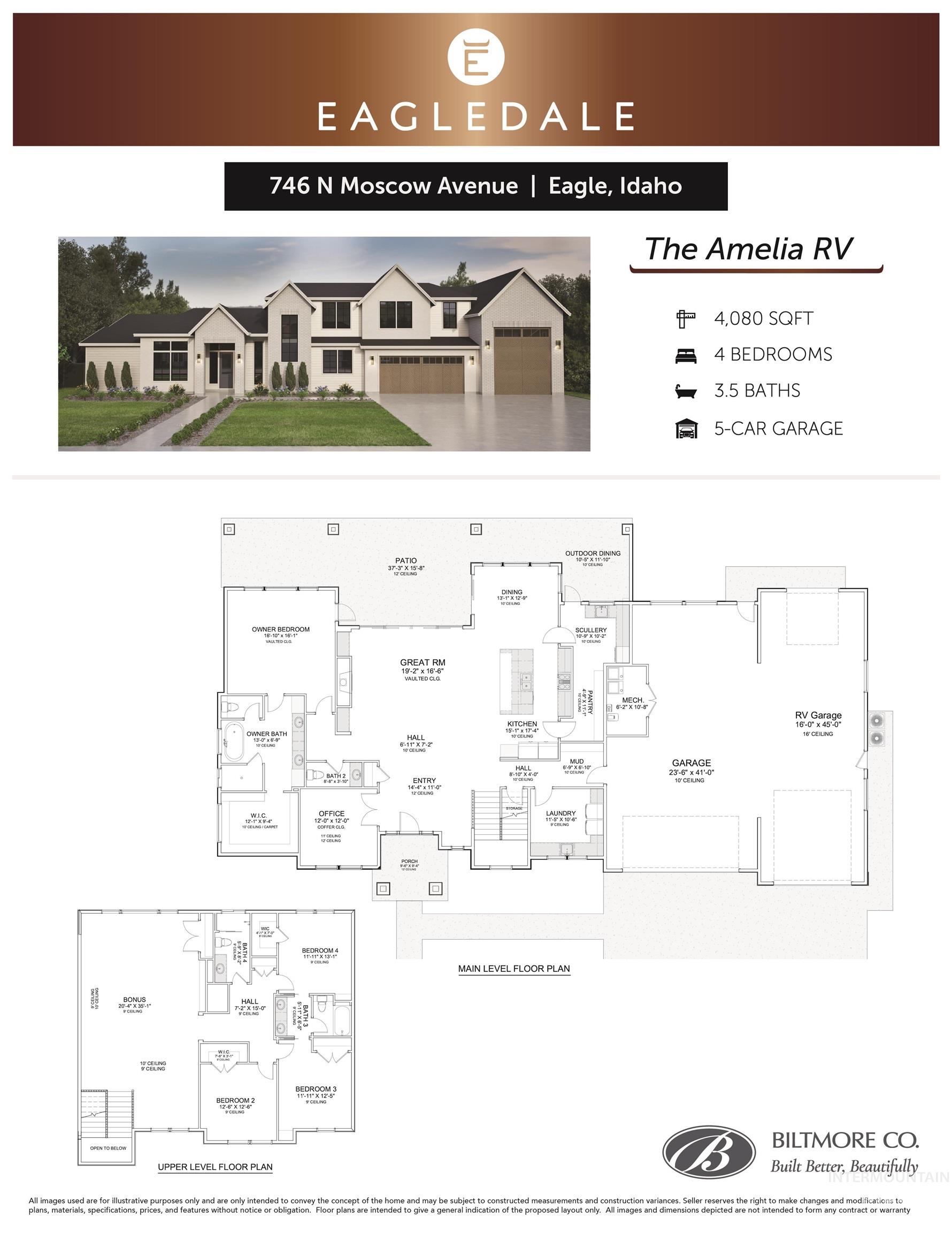 746 N Moscow Ave, Eagle, Idaho 83616, 4 Bedrooms, 3.5 Bathrooms, Residential For Sale, Price $2,099,900, 98984528