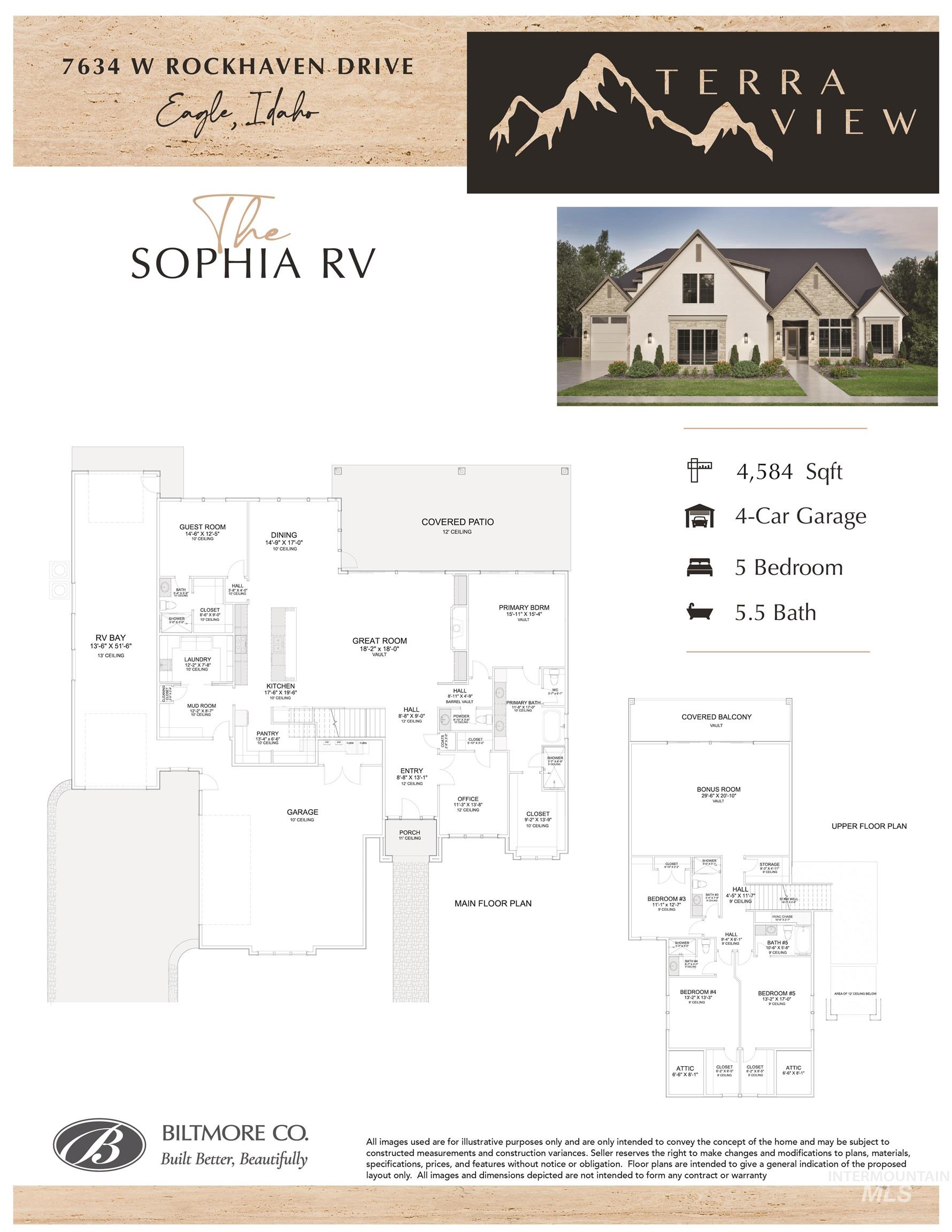7634 W Rockhaven Dr, Eagle, Idaho 83616, 5 Bedrooms, 5.5 Bathrooms, Residential For Sale, Price $2,224,900, 98984584