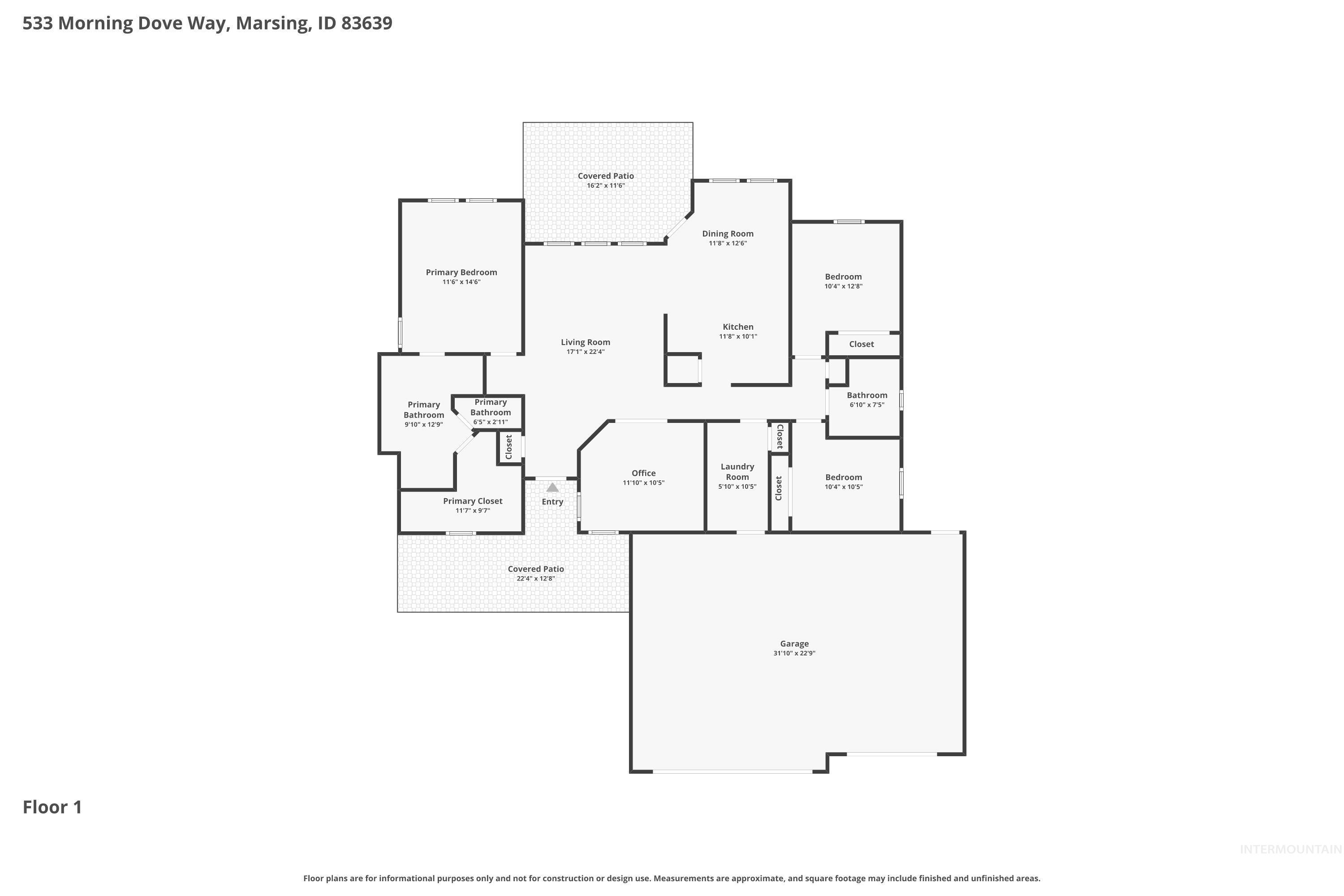 533 Morning Dove Way, Marsing, Idaho 83639, 3 Bedrooms, 2 Bathrooms, Residential For Sale, Price $442,000, 98984869