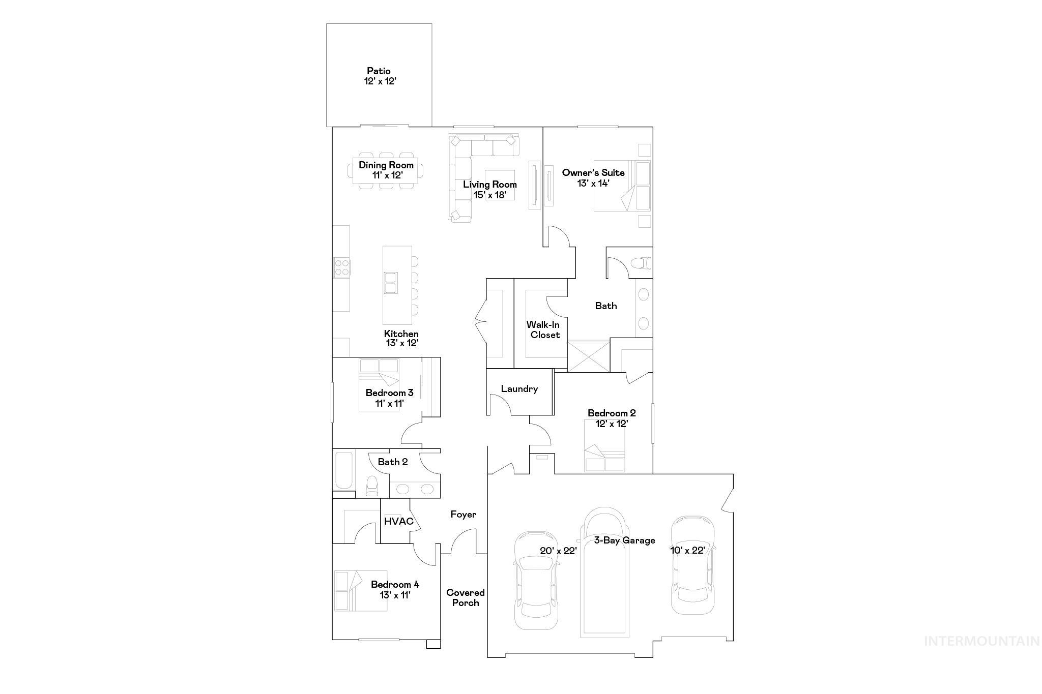 15194 Lenticular Ave, Caldwell, Idaho 83607, 4 Bedrooms, 2 Bathrooms, Residential For Sale, Price $480,900, 98985155