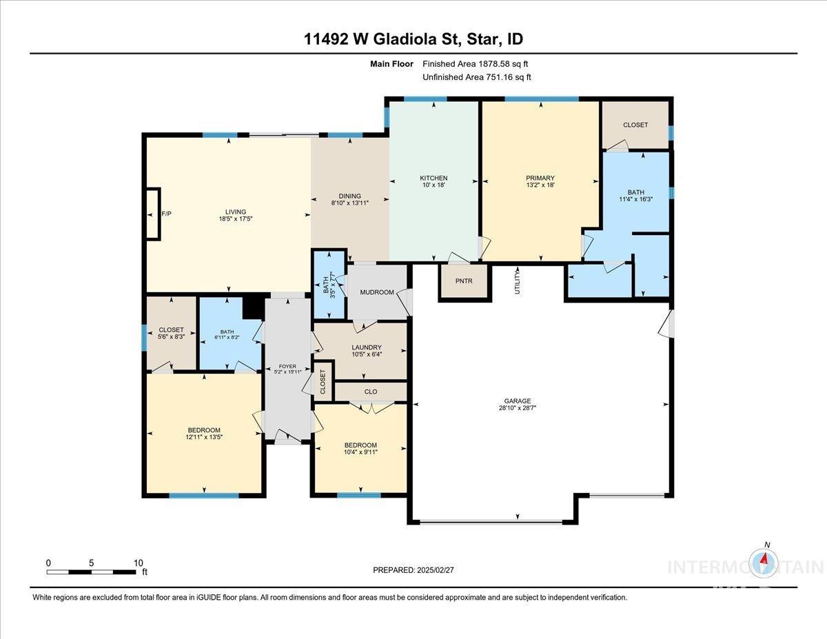 11492 W Gladiola Street, Star, Idaho 83669-6313, 3 Bedrooms, 2.5 Bathrooms, Residential For Sale, Price $614,756,MLS 98985531
