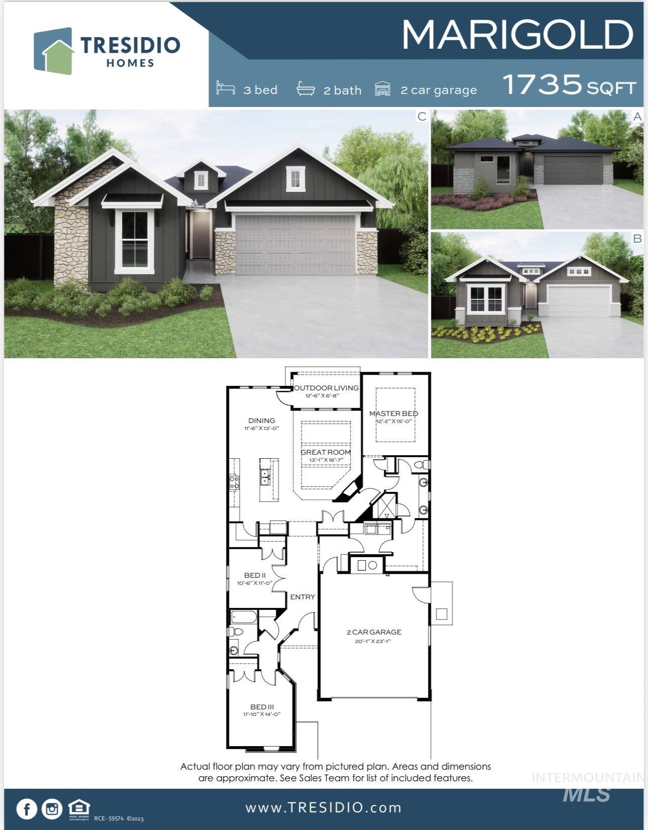 2161 E Sweet Pearl St, Kuna, Idaho 83634, 3 Bedrooms, 2 Bathrooms, Residential For Sale, Price $574,880, 98986037