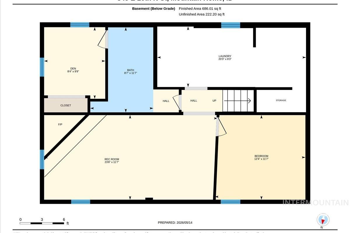 845 E 16th N, Mountain Home, Idaho 83647-1722, 4 Bedrooms, 2 Bathrooms, Residential For Sale, Price $374,900, 98986108