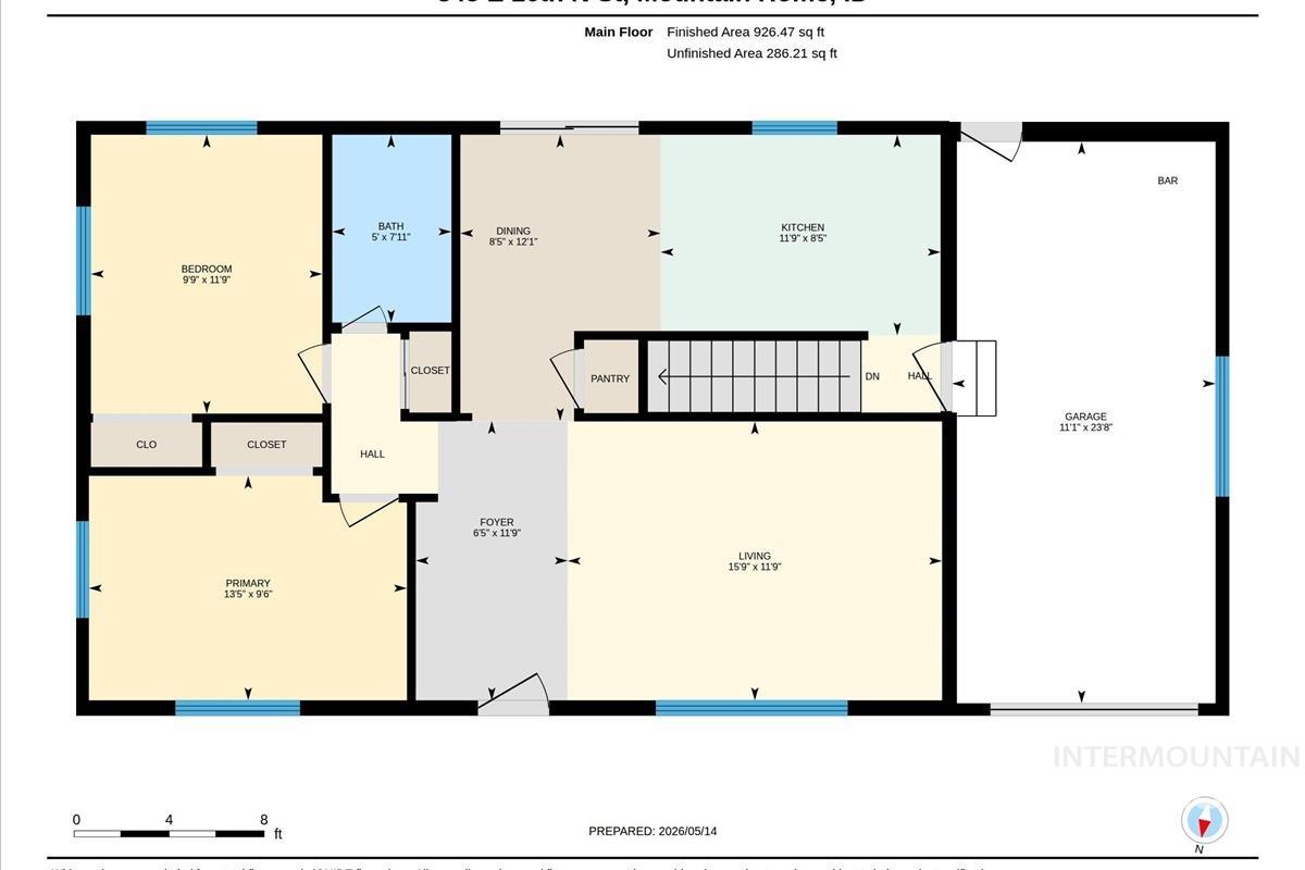845 E 16th N, Mountain Home, Idaho 83647-1722, 4 Bedrooms, 2 Bathrooms, Residential For Sale, Price $374,900, 98986108