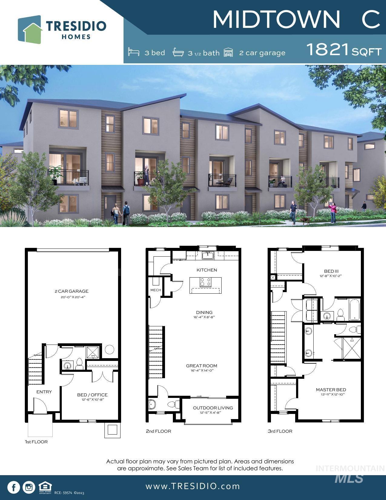 1715 S Federal Way, Boise, Idaho 83705, 3 Bedrooms, 2.5 Bathrooms, Residential For Sale, Price $561,880, 98986331