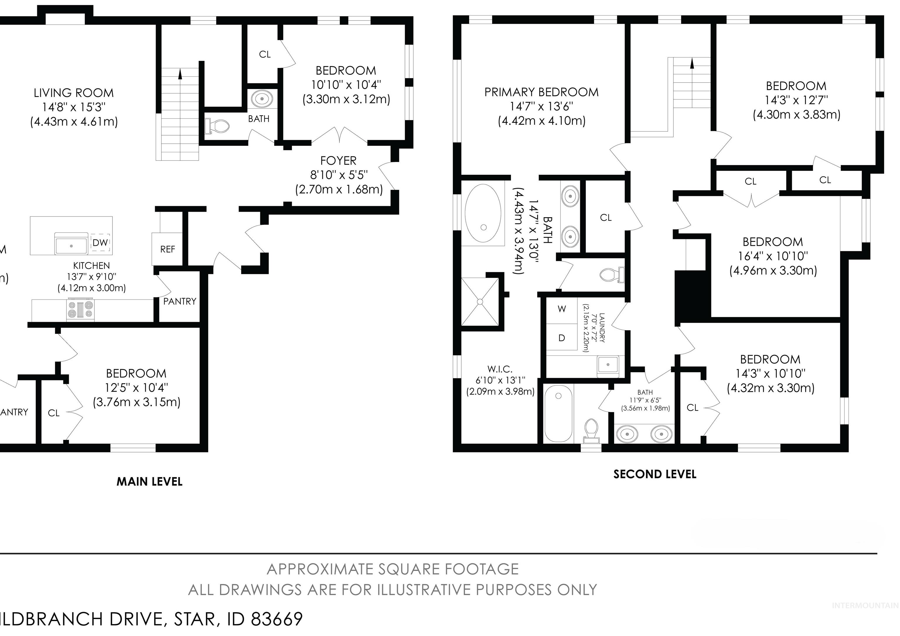 9561 W Wildbranch Dr., Star, Idaho 83669, 4 Bedrooms, 2.5 Bathrooms, Residential For Sale, Price $725,000, 98986404