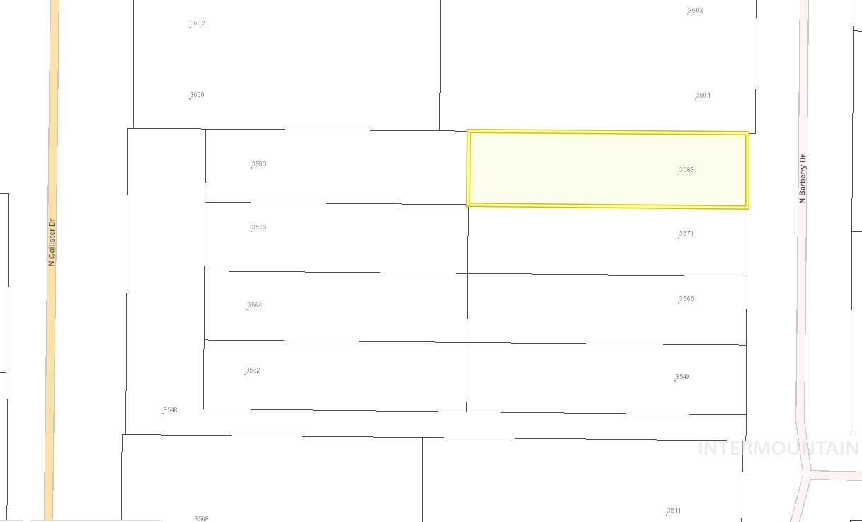 3583 N Barberry Dr, Boise, Idaho 83703, Land For Sale, Price $219,900, 98986874