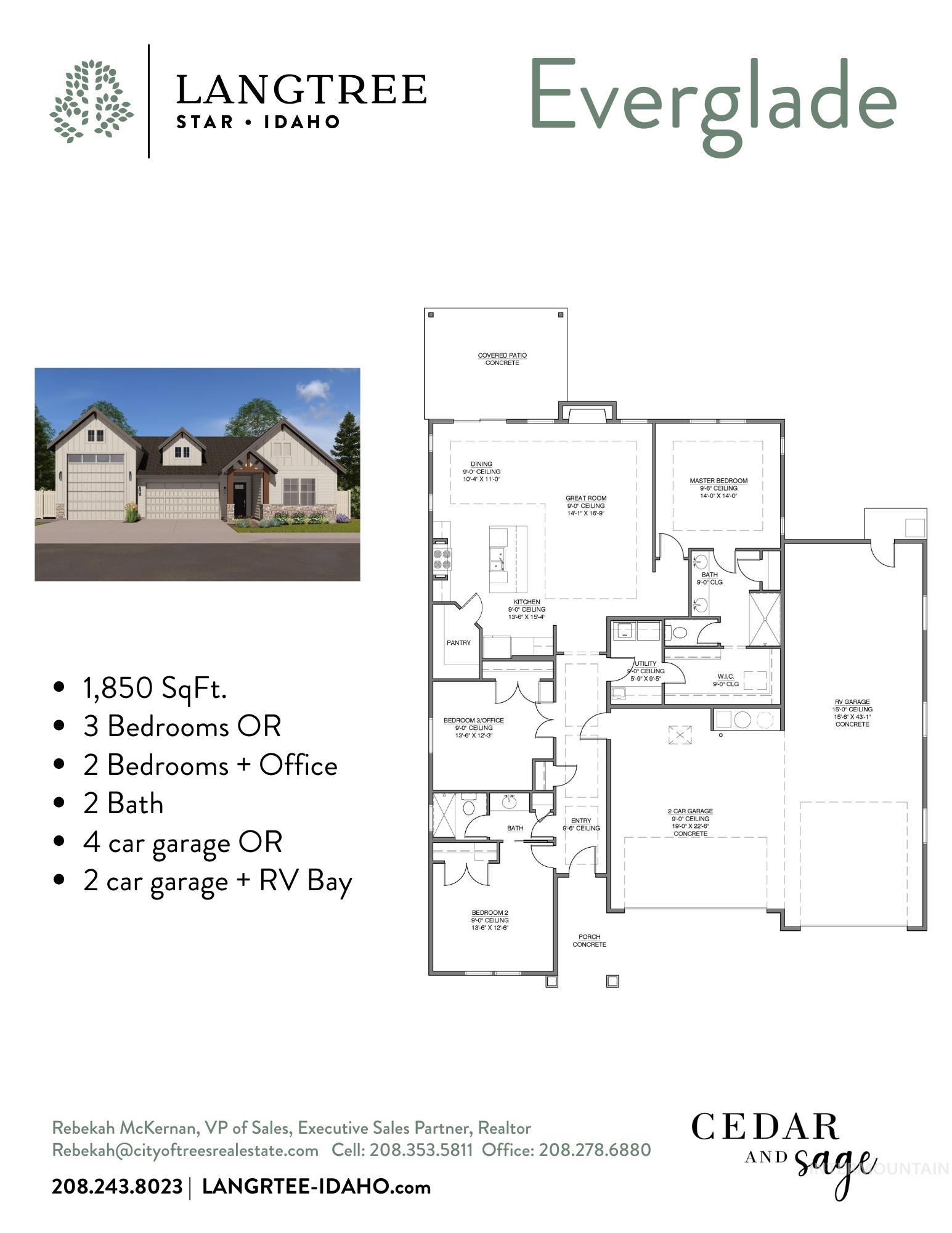 9875 W Snow Wolf Ln, Star, Idaho 83669, 3 Bedrooms, 2 Bathrooms, Residential For Sale, Price $609,900, 98987145