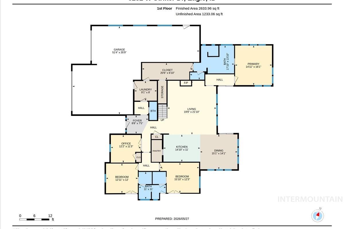 6252 W Striker Dr., Eagle, Idaho 83616, 3 Bedrooms, 3.5 Bathrooms, Residential For Sale, Price $1,395,000,MLS 98987435