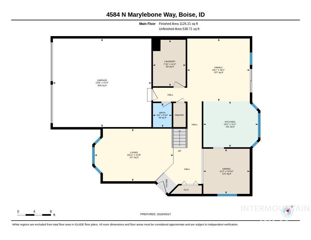 4584 N Marylebone Pl, Boise, Idaho 83713-2451, 5 Bedrooms, 2.5 Bathrooms, Residential For Sale, Price $585,000, 98987841
