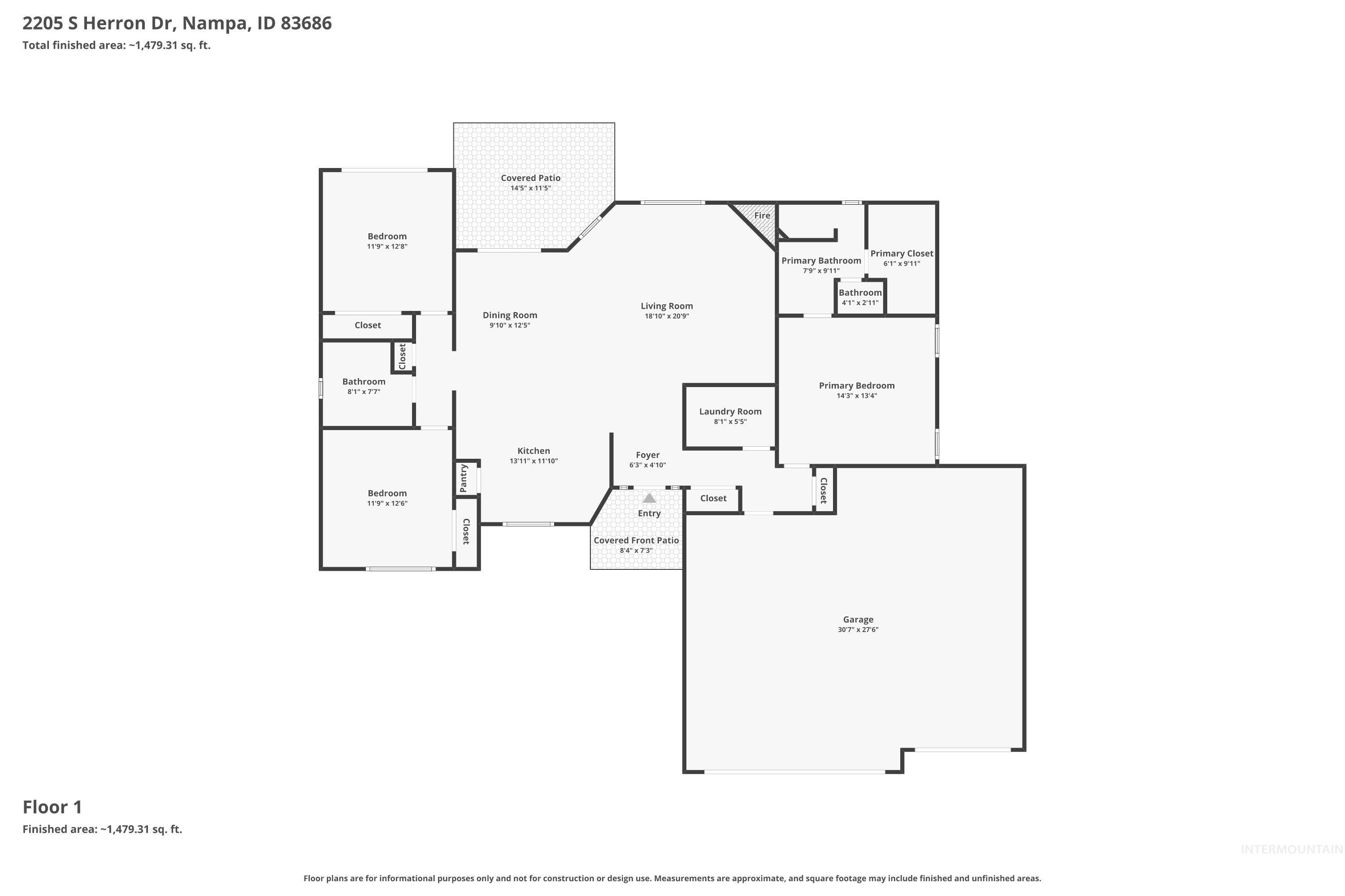 2205 S Herron Dr., Nampa, Idaho 83686, 3 Bedrooms, 2 Bathrooms, Residential For Sale, Price $565,000,MLS 98987861
