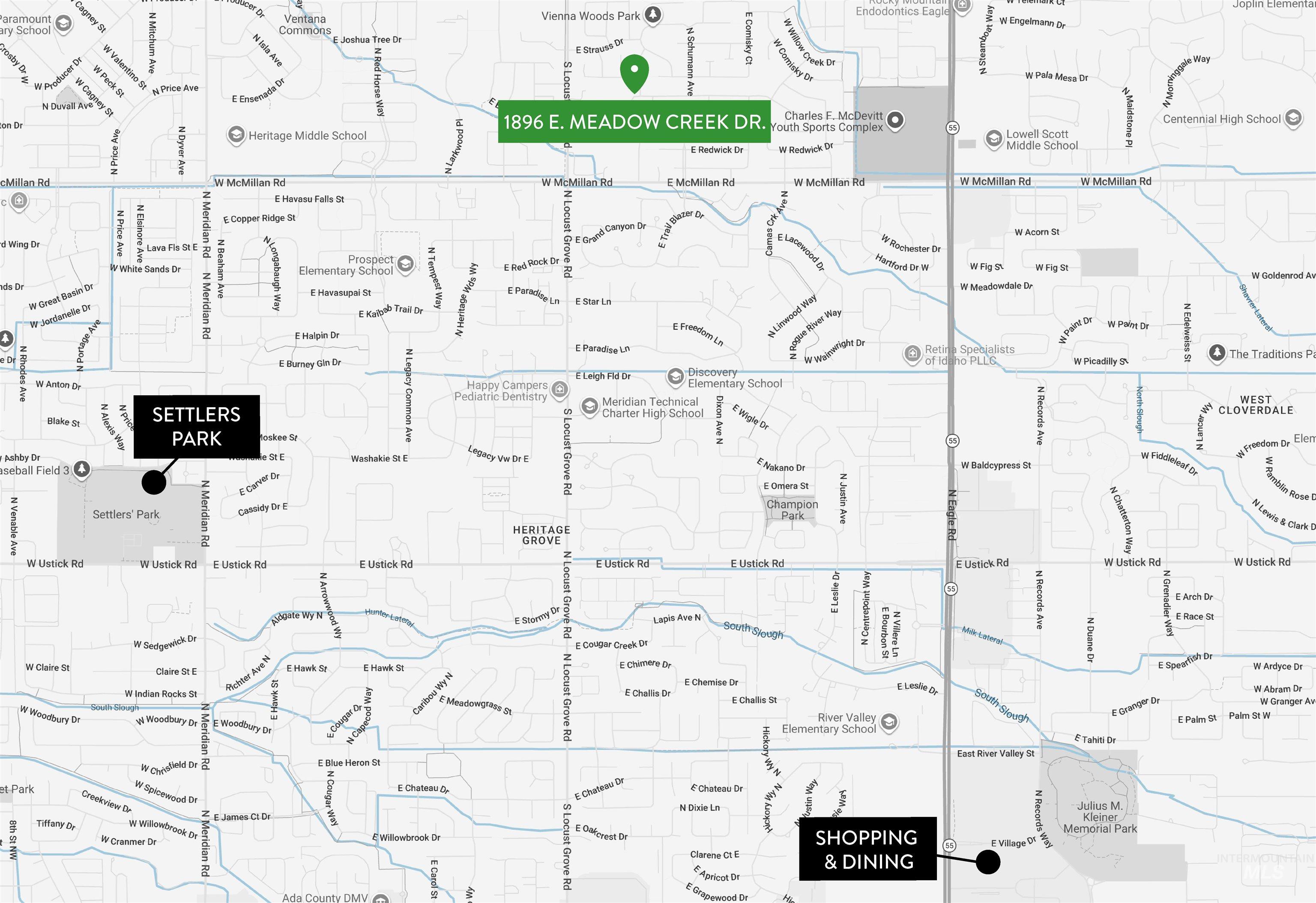 1896 E Meadow Creek Dr., Meridian, Idaho 83646, 4 Bedrooms, 2.5 Bathrooms, Residential For Sale, Price $579,900, 98988174