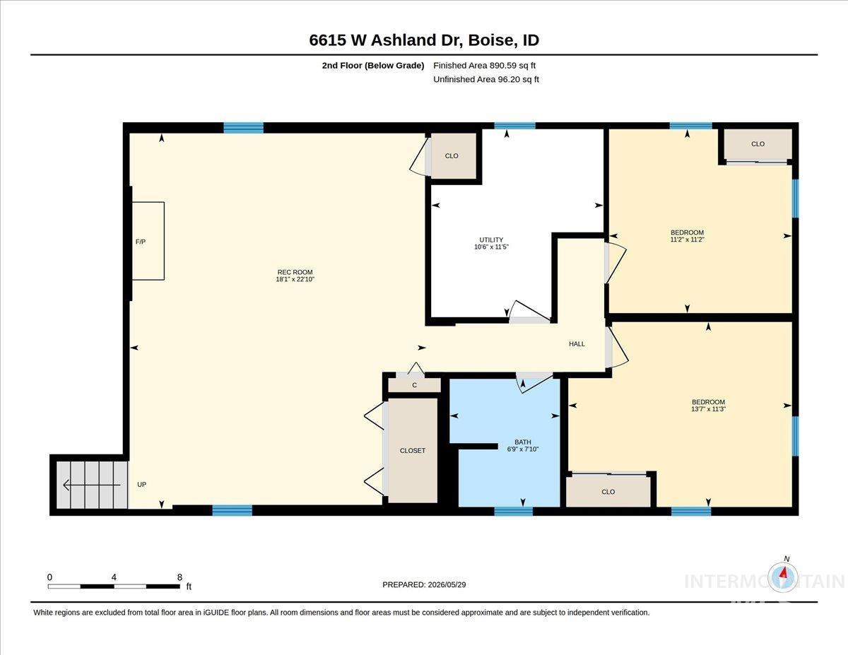 6615 W Ashland Dr, Boise, Idaho 83709, 5 Bedrooms, 2 Bathrooms, Residential For Sale, Price $649,900, 98988222