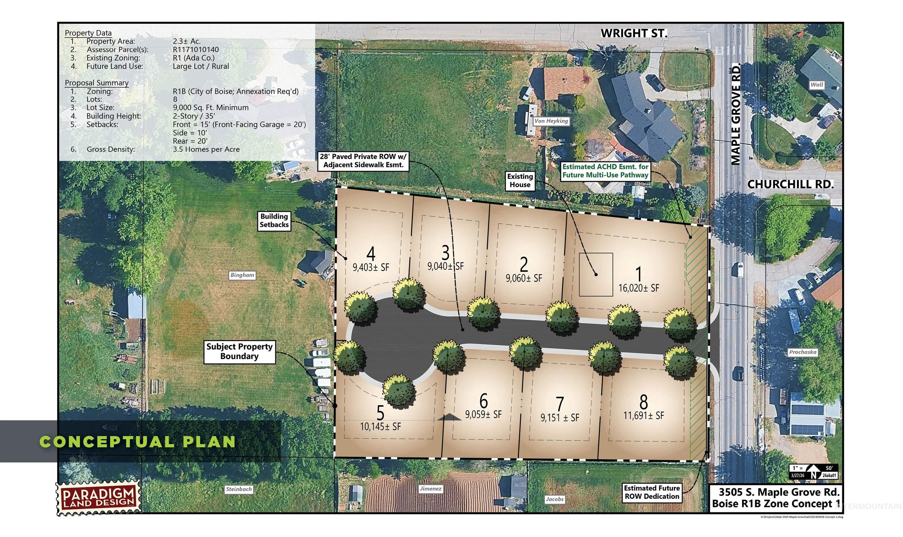 3505 S Maple Grove, Boise, Idaho 83709, Land For Sale, Price $1,249,000,MLS 98988500