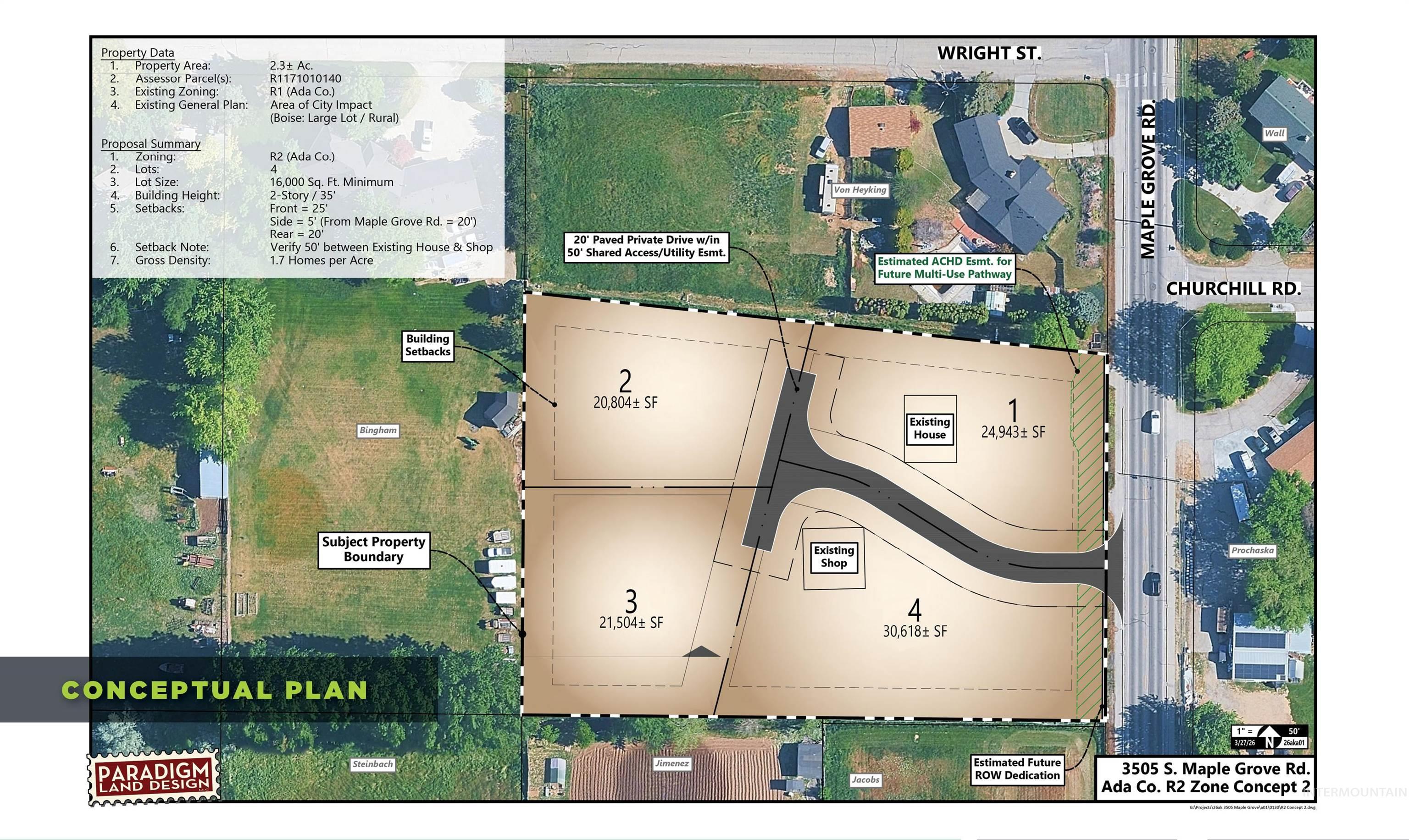 3505 S Maple Grove, Boise, Idaho 83709, Land For Sale, Price $1,249,000,MLS 98988500