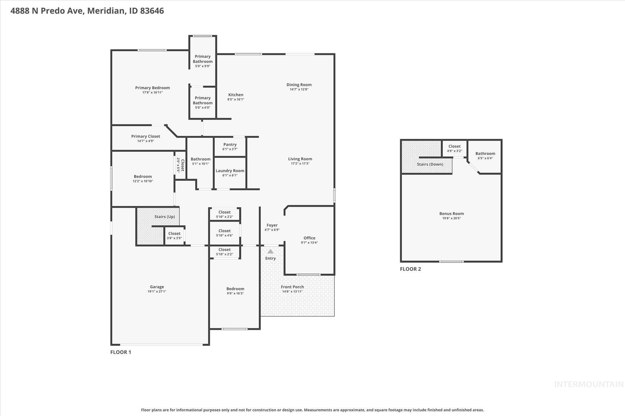 4888 N Predo Ave, Meridian, Idaho 83646, 3 Bedrooms, 2.5 Bathrooms, Residential For Sale, Price $594,900,MLS 98988501