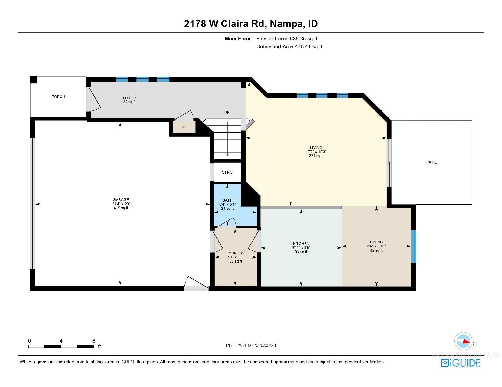 2178 W Claira Road, Nampa, Idaho 83651, 3 Bedrooms, 2.5 Bathrooms, Residential For Sale, Price $368,000, 98989035