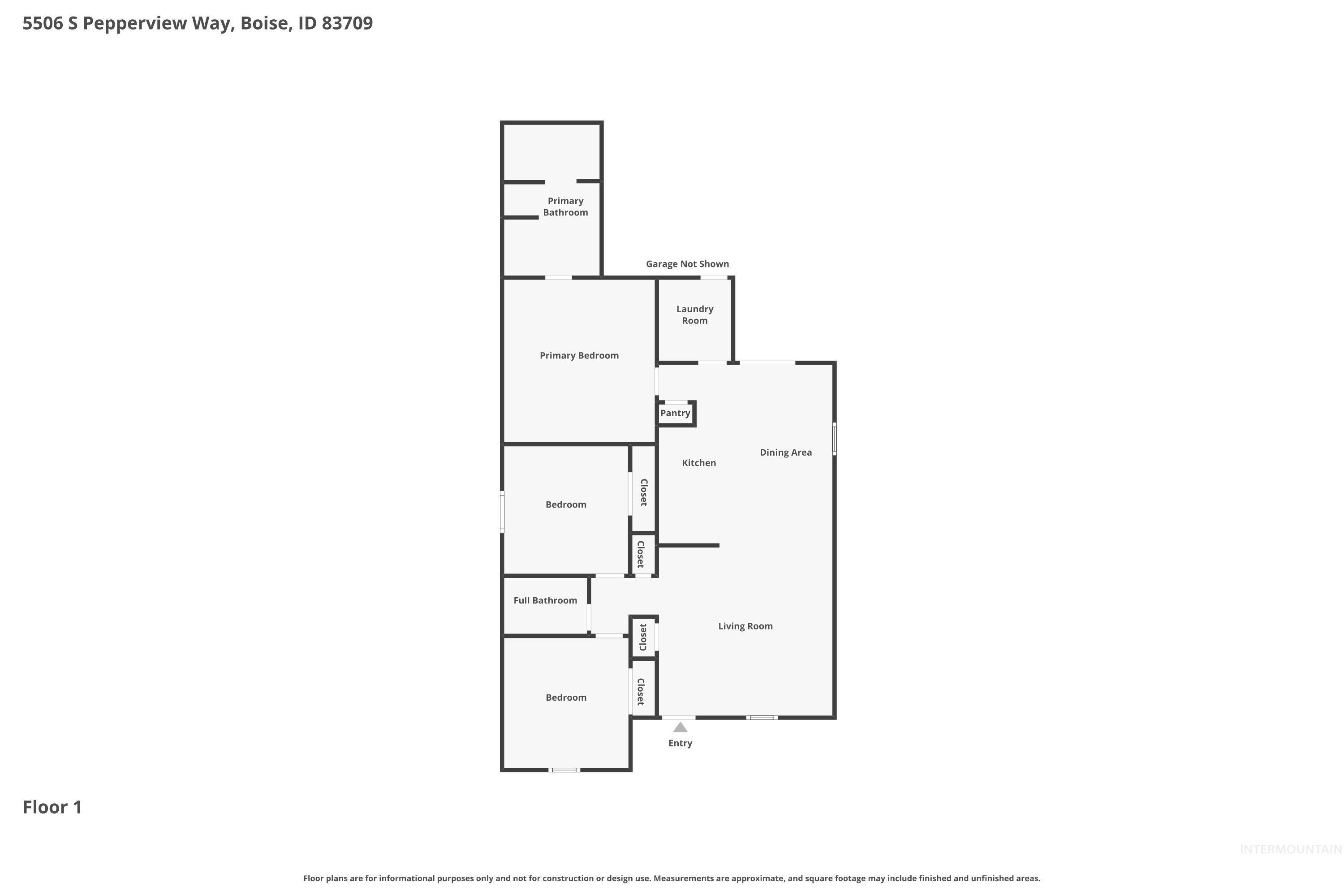 5506 S Pepperview Way, Boise, Idaho 83709, 3 Bedrooms, 2 Bathrooms, Residential For Sale, Price $389,900,MLS 98989165