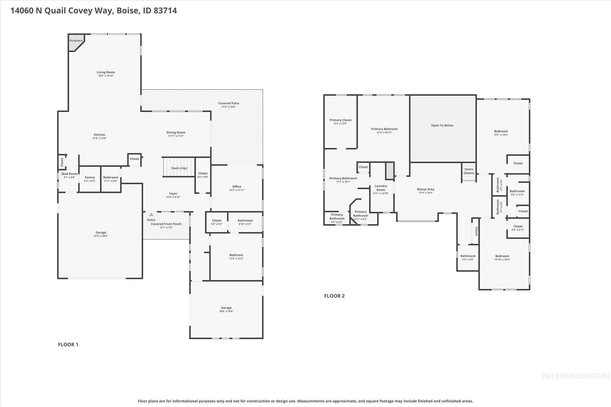 14060 N Quail Covey Way, Boise, Idaho 83714, 4 Bedrooms, 4 Bathrooms, Residential For Sale, Price $1,140,000,MLS 98990036