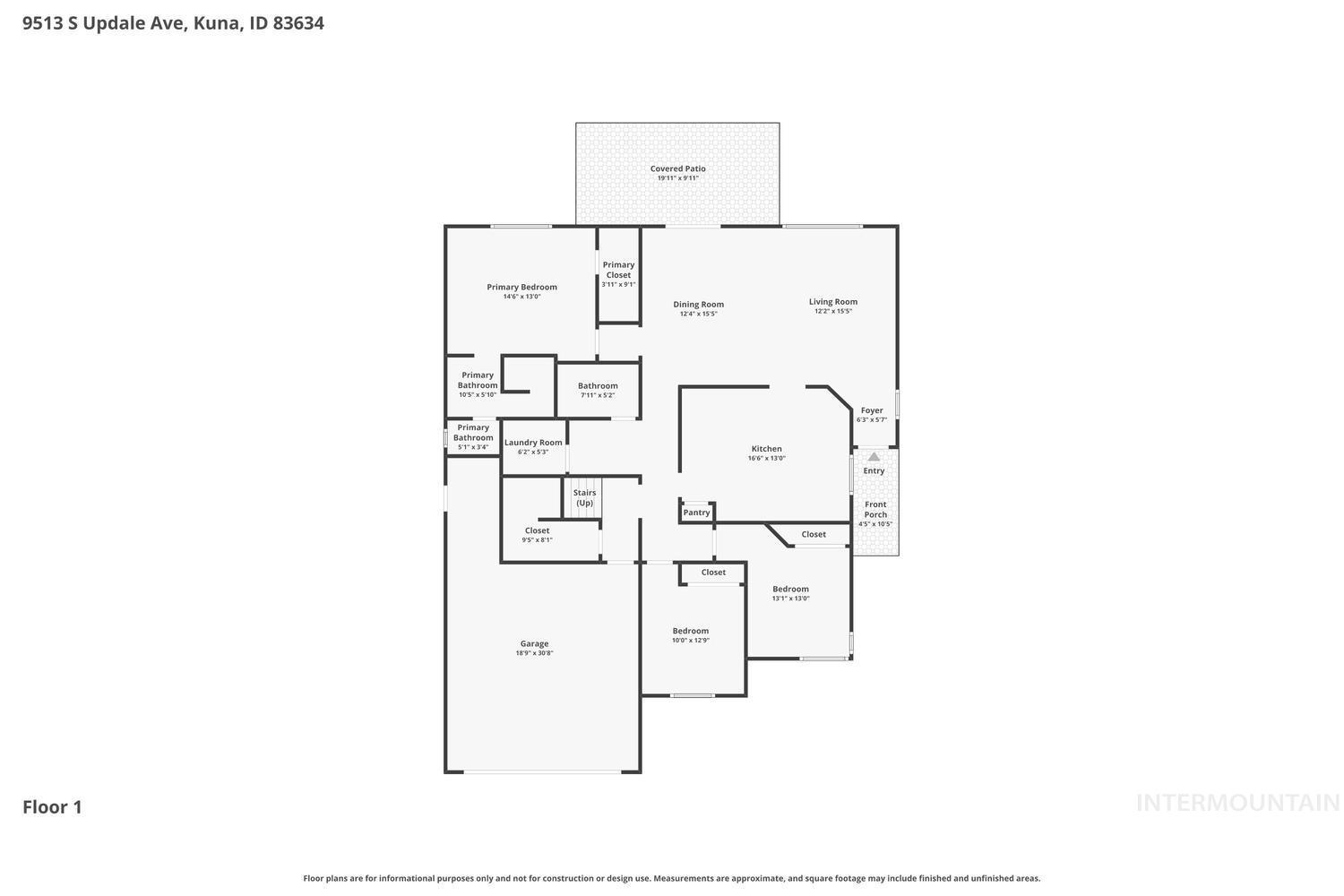 9513 S Updale Ave, Kuna, Idaho 83634, 3 Bedrooms, 2 Bathrooms, Residential For Sale, Price $494,400,MLS 98990482