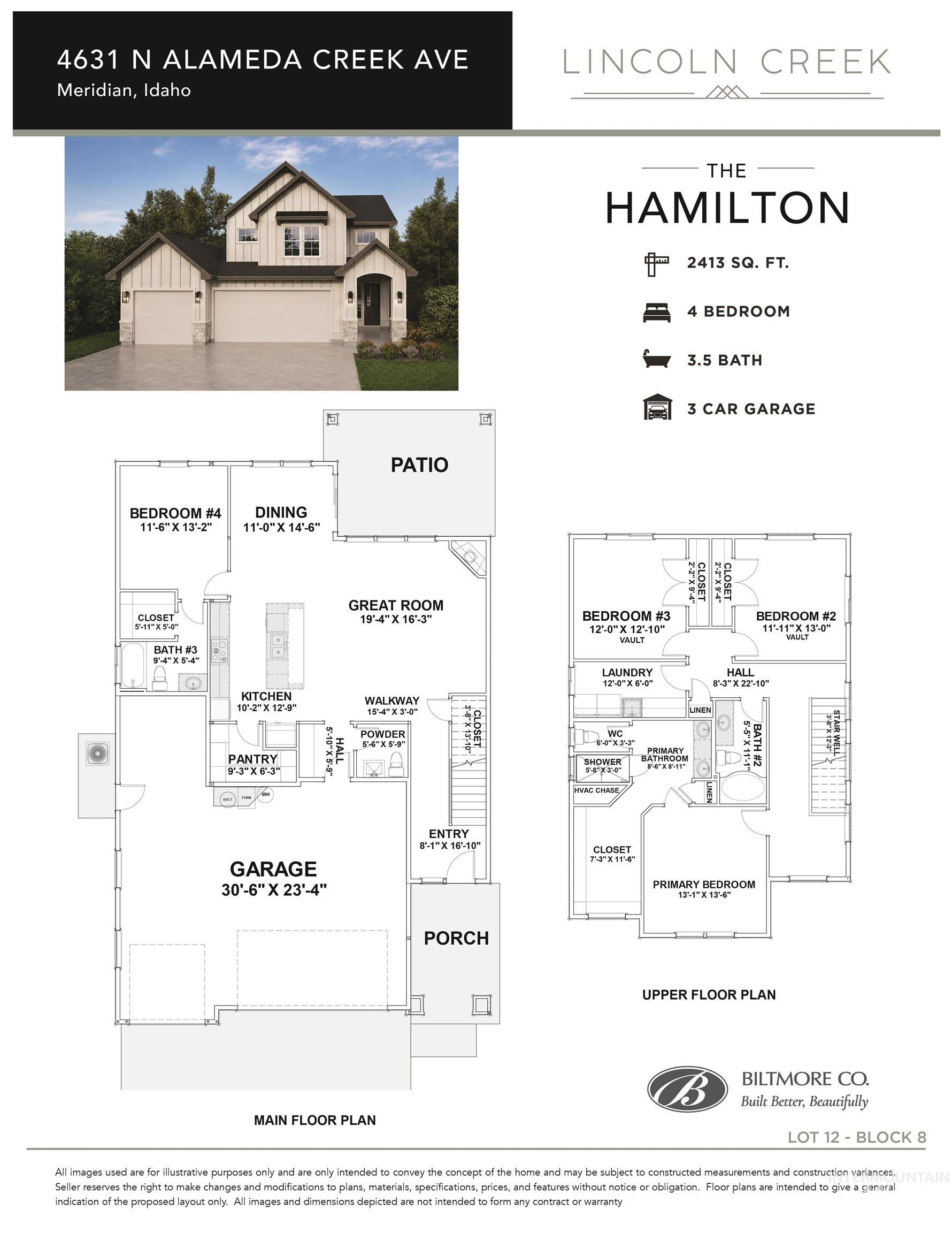 4631 N Alameda Creek Ave, Meridian, Idaho 83646, 4 Bedrooms, 3.5 Bathrooms, Residential For Sale, Price $699,900, 98990747