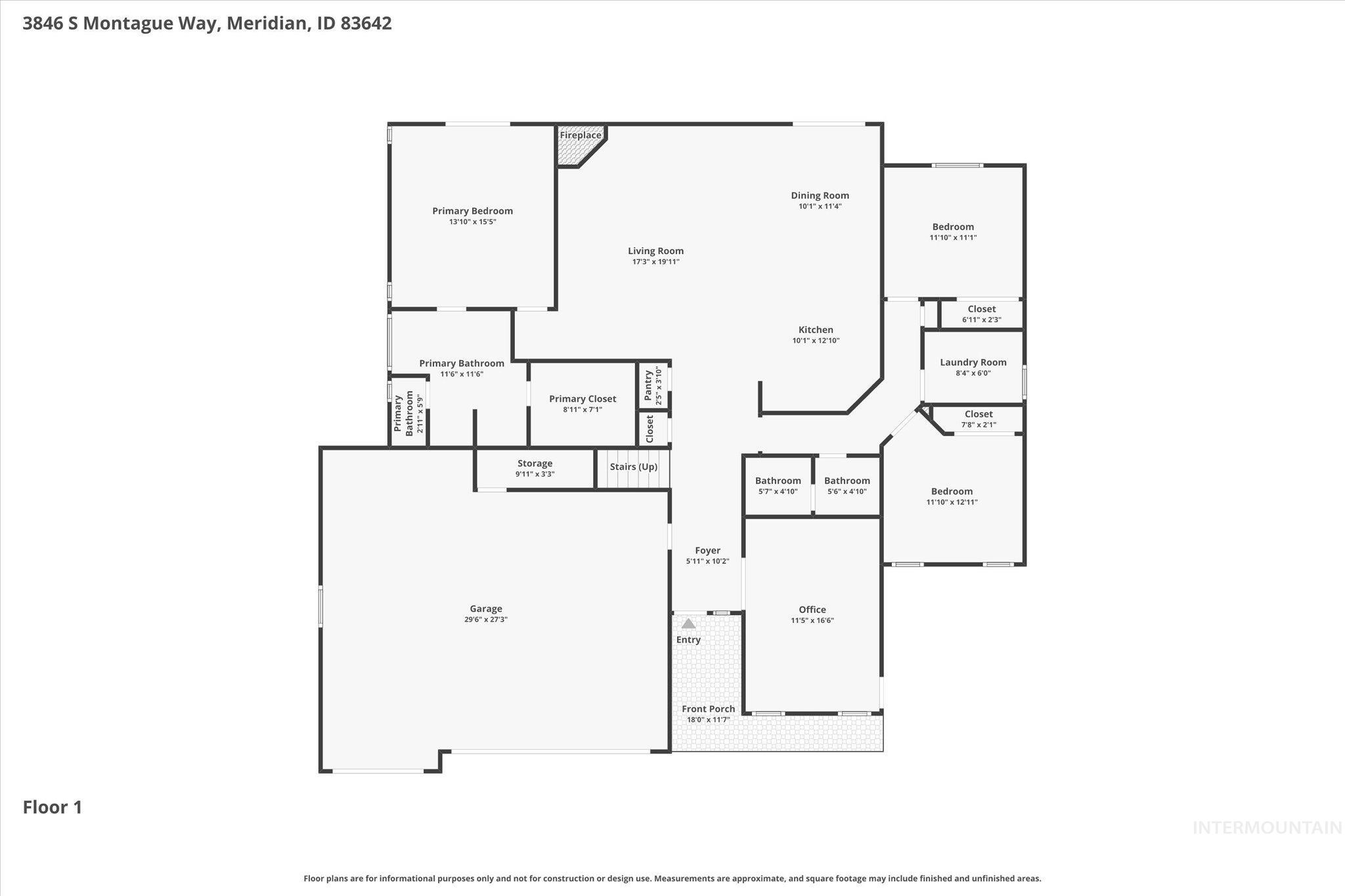 3846 S Montague, Meridian, Idaho 83642, 4 Bedrooms, 3 Bathrooms, Residential For Sale, Price $699,900, 98990988