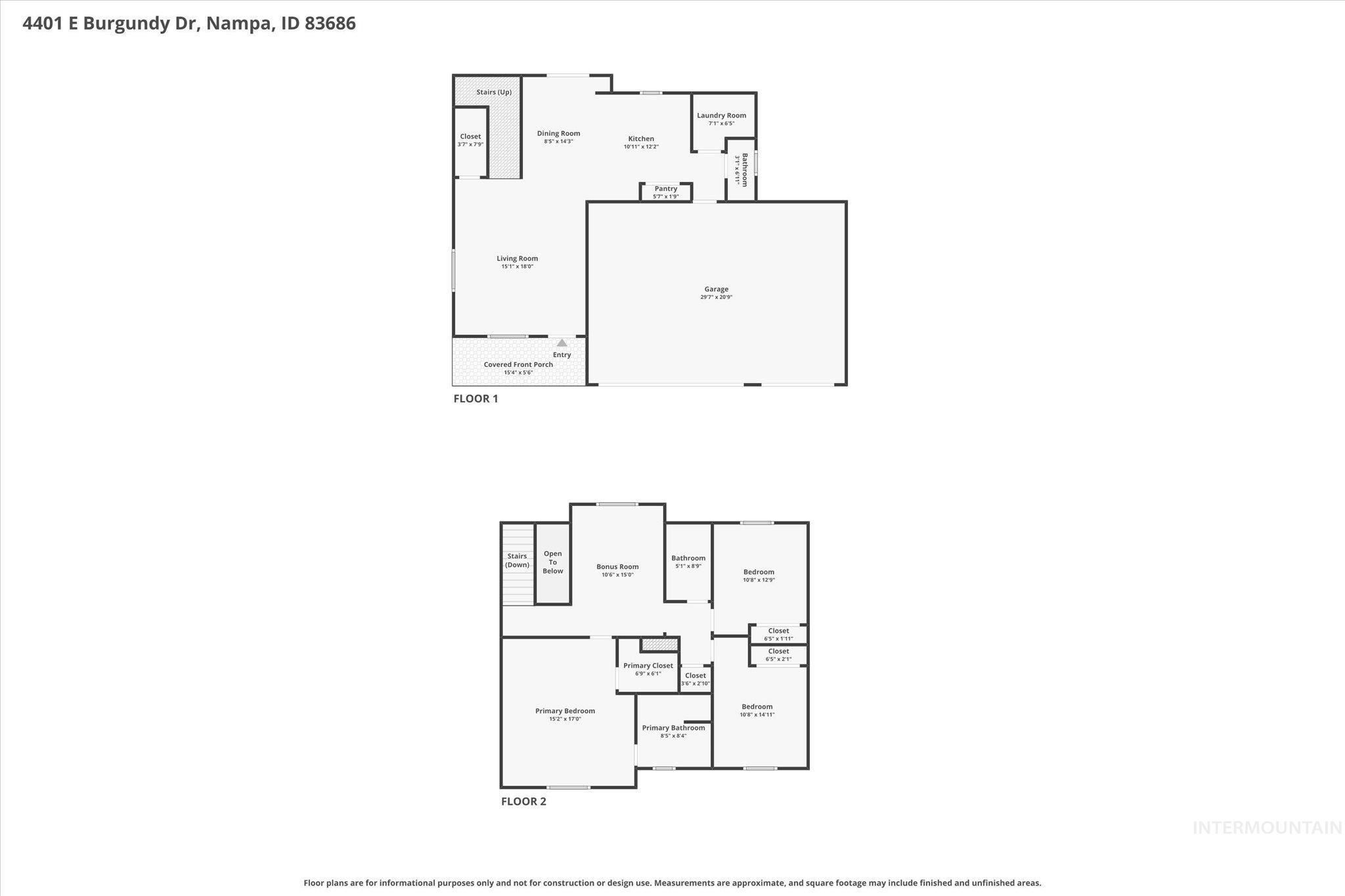 4401 E Burgundy Dr, Nampa, Idaho 83686, 3 Bedrooms, 2.5 Bathrooms, Residential For Sale, Price $440,000,MLS 98991275