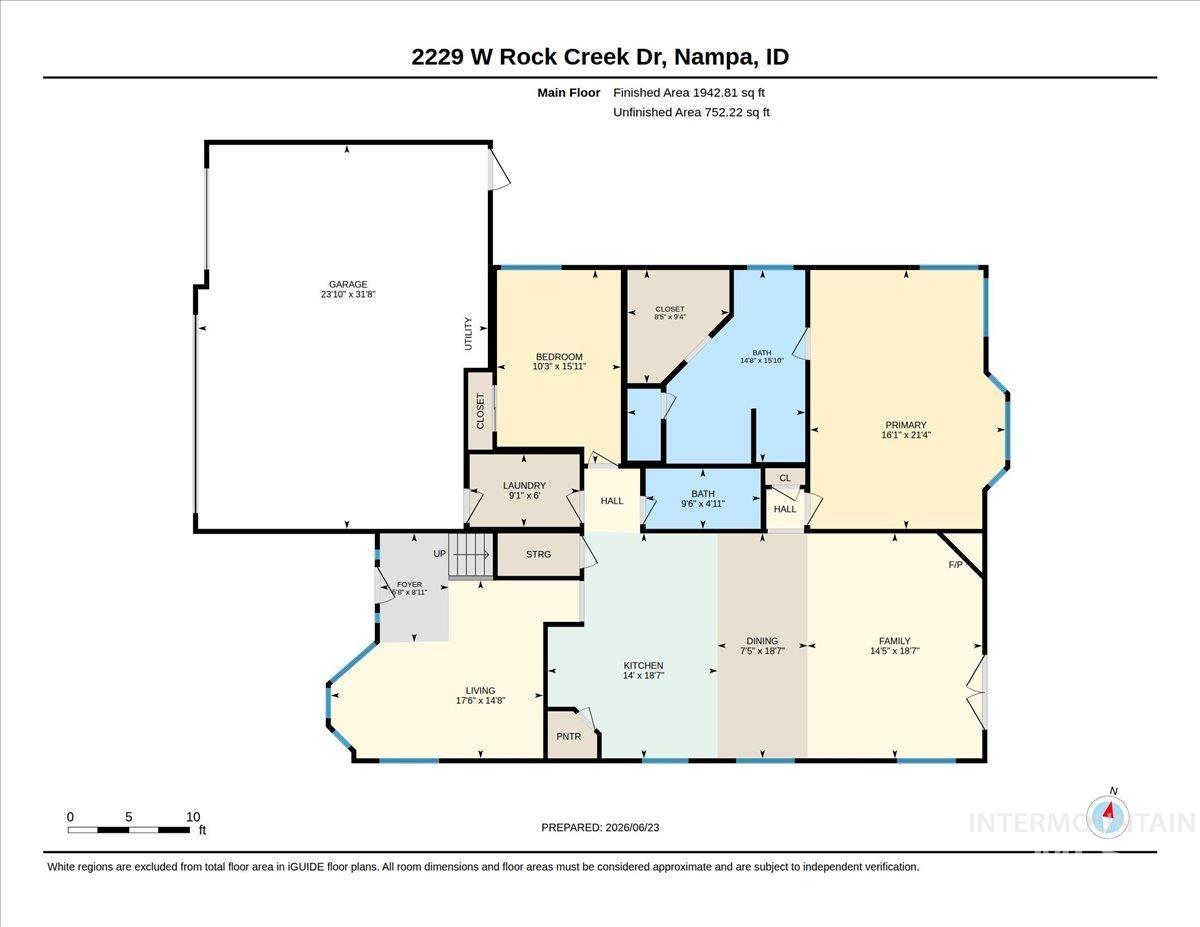 2229 W Rock Creek Dr., Nampa, Idaho 83686, 5 Bedrooms, 3 Bathrooms, Residential For Sale, Price $664,900,MLS 98991401