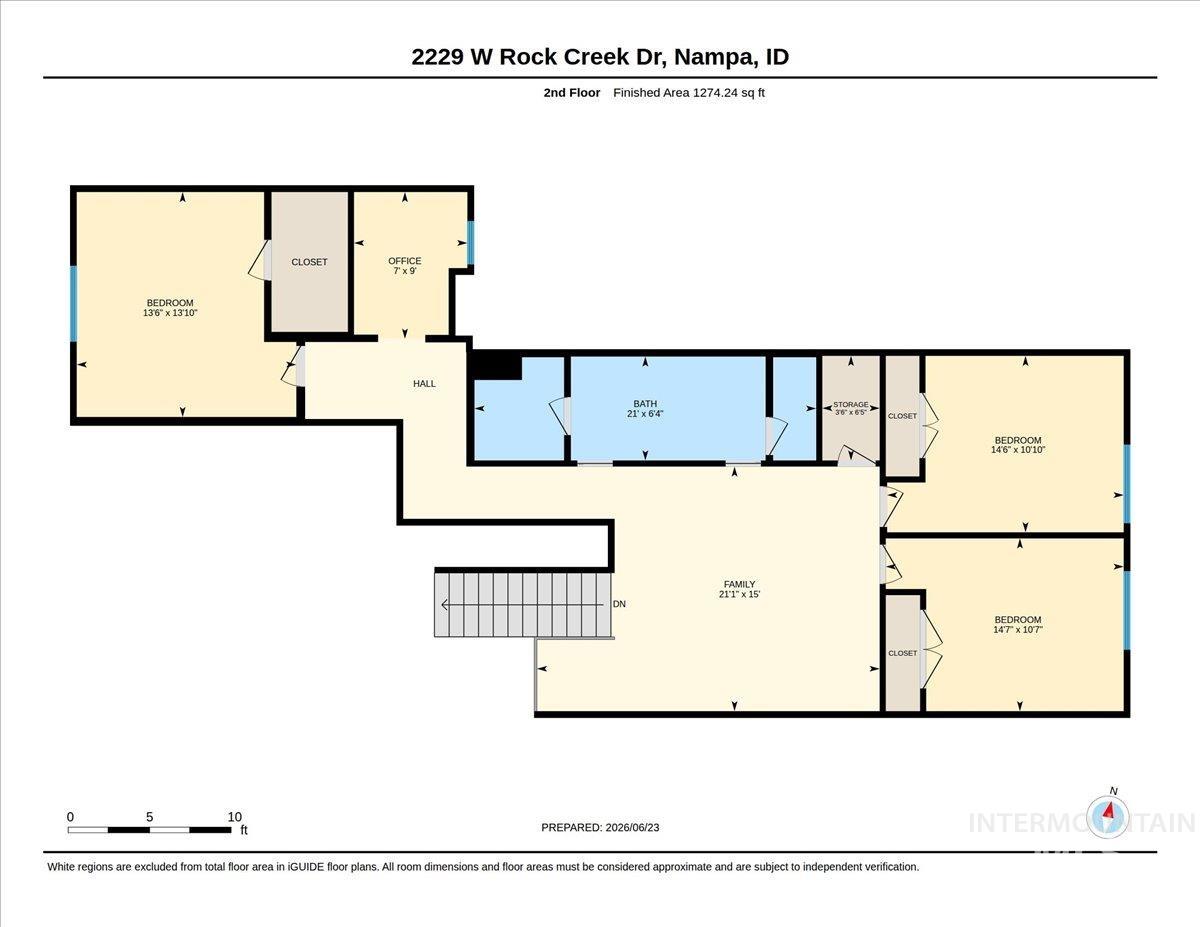 2229 W Rock Creek Dr., Nampa, Idaho 83686, 5 Bedrooms, 3 Bathrooms, Residential For Sale, Price $664,900,MLS 98991401
