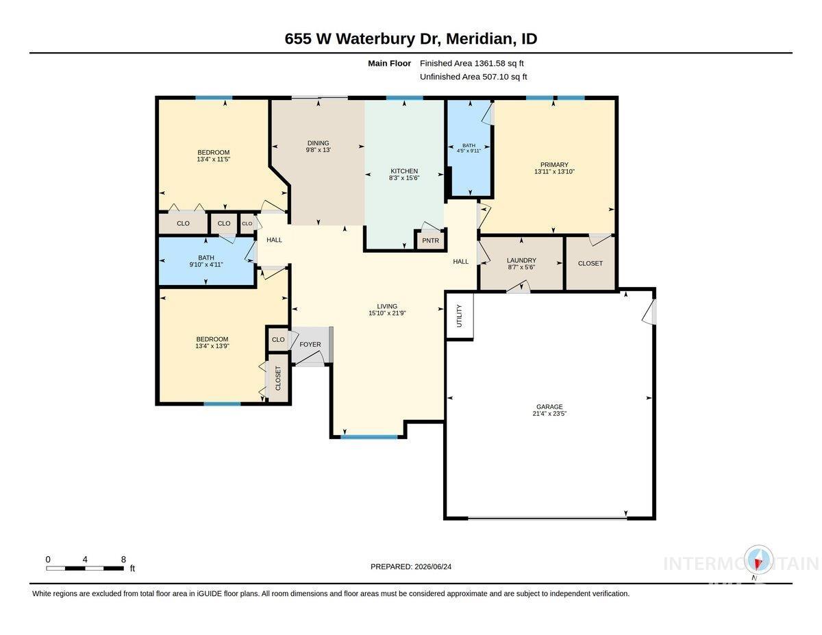 655 W Waterbury Dr, Meridian, Idaho 83646, 3 Bedrooms, 2 Bathrooms, Residential For Sale, Price $419,900, 98991456