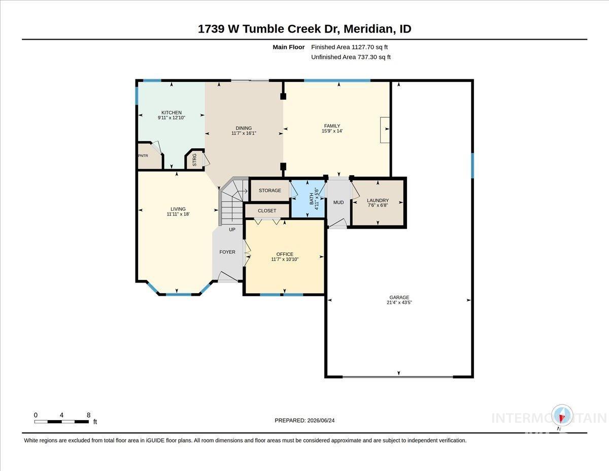 1739 W Tumble Creek, Meridian, Idaho 83646, 4 Bedrooms, 2.5 Bathrooms, Residential For Sale, Price $525,000, 98991533