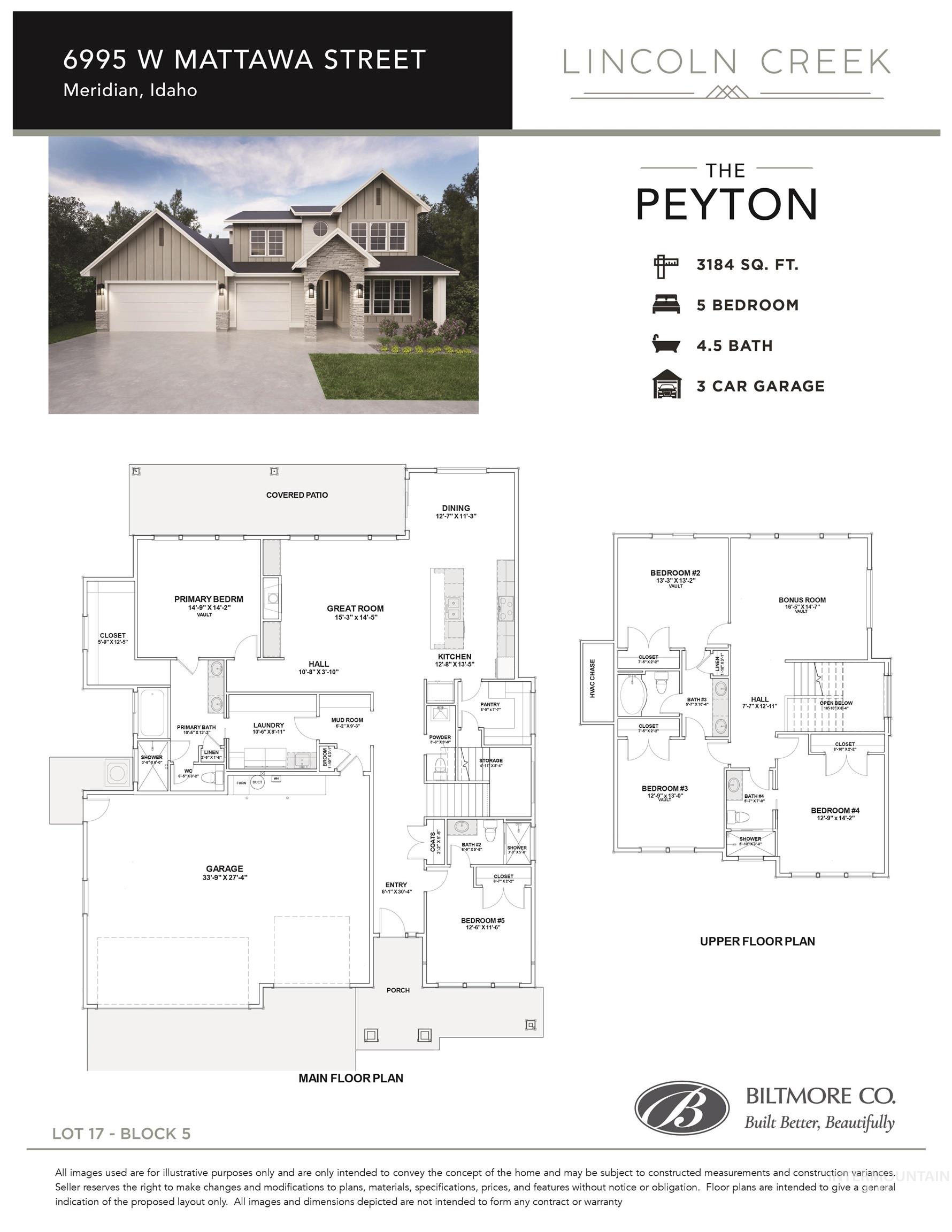 6995 W Mattawa St, Meridian, Idaho 83646, 5 Bedrooms, 4.5 Bathrooms, Residential For Sale, Price $889,900, 98992101
