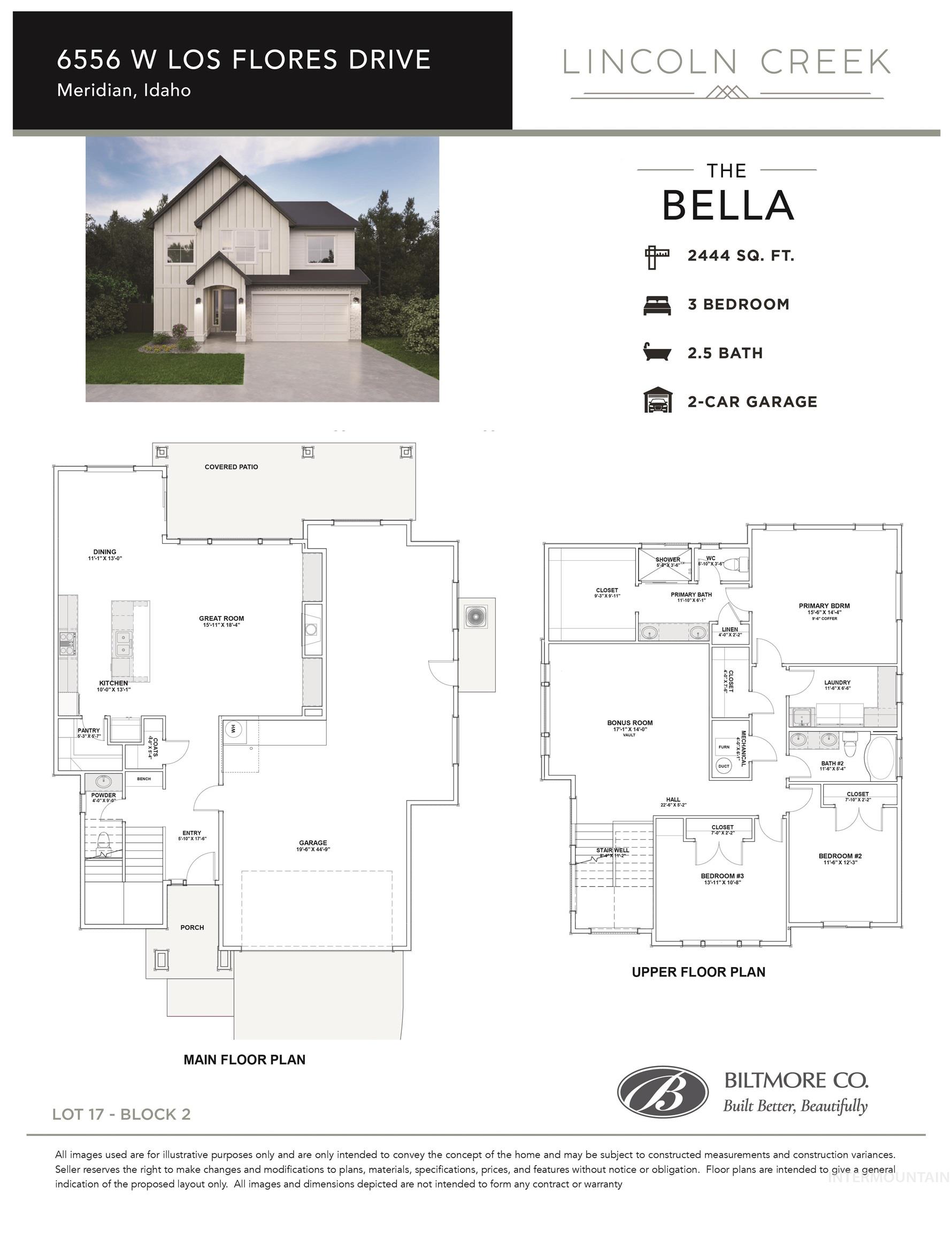 6556 W Los Flores Dr, Meridian, Idaho 83646, 3 Bedrooms, 2.5 Bathrooms, Residential For Sale, Price $659,900, 98992102