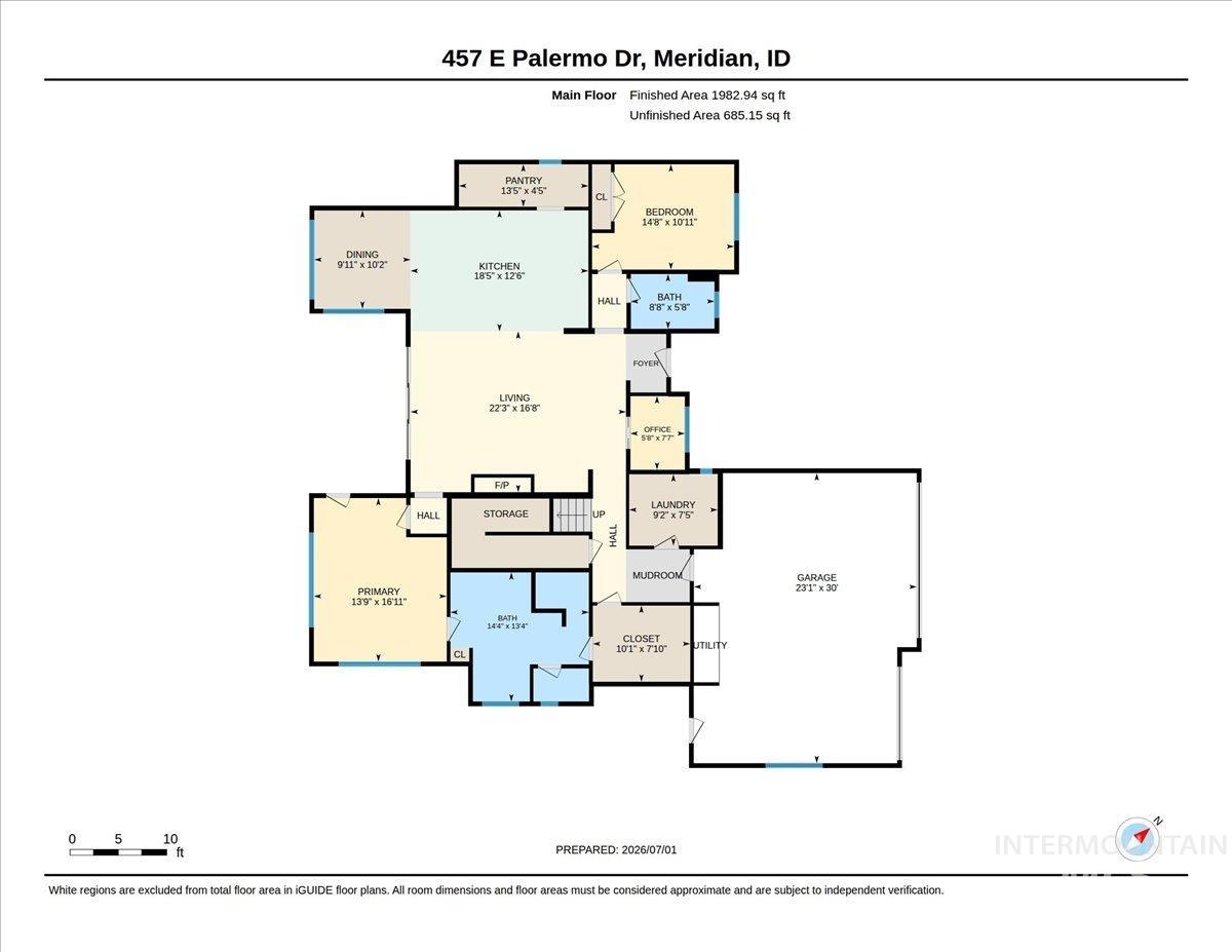 457 E Palermo Dr, Meridian, Idaho 83642, 4 Bedrooms, 3 Bathrooms, Residential For Sale, Price $825,000, 98992414