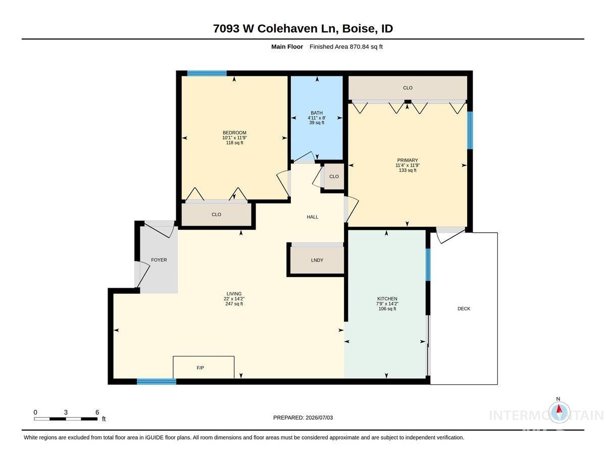 7093 W Colehaven Ln, Boise, Idaho 83704, 2 Bedrooms, 1 Bathroom, Residential For Sale, Price $240,000,MLS 98992693