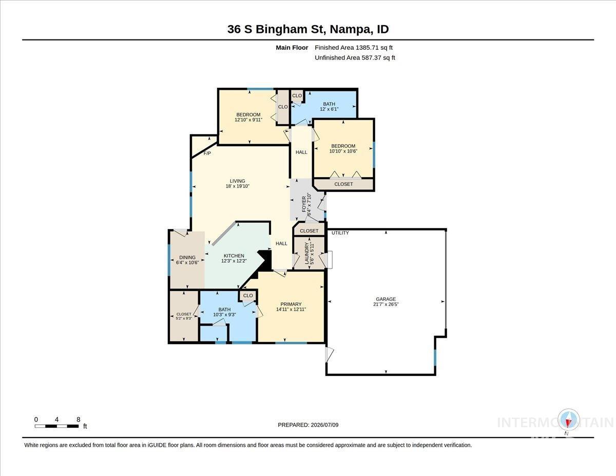 36 S Bingham St, Nampa, Idaho 83651, 3 Bedrooms, 2 Bathrooms, Residential For Sale, Price $389,900, 98993264