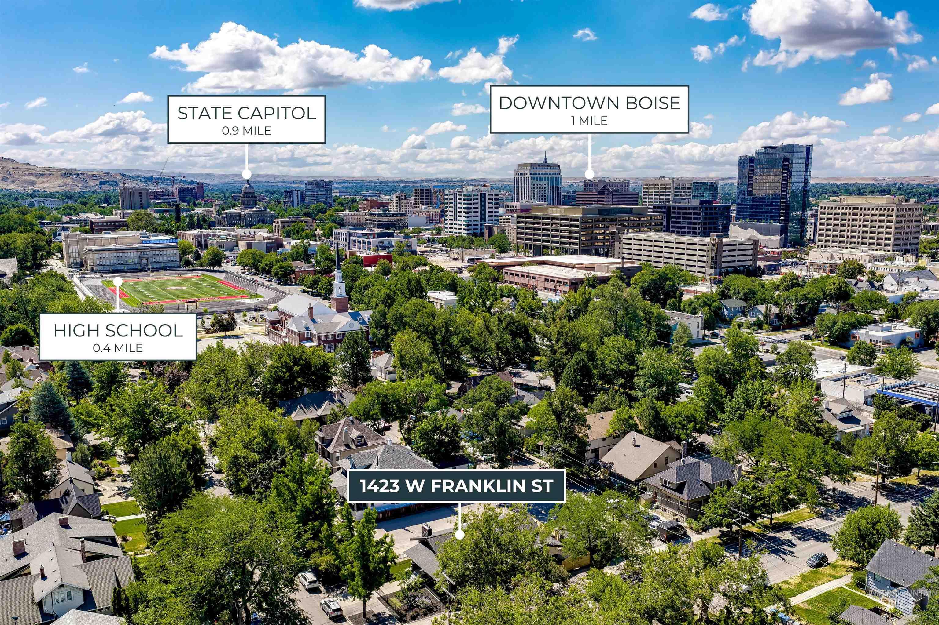 1423 W Franklin Street, Boise, Idaho 83702, 4 Bedrooms, 4 Bathrooms, Residential For Sale, Price $1,395,000, 98993296