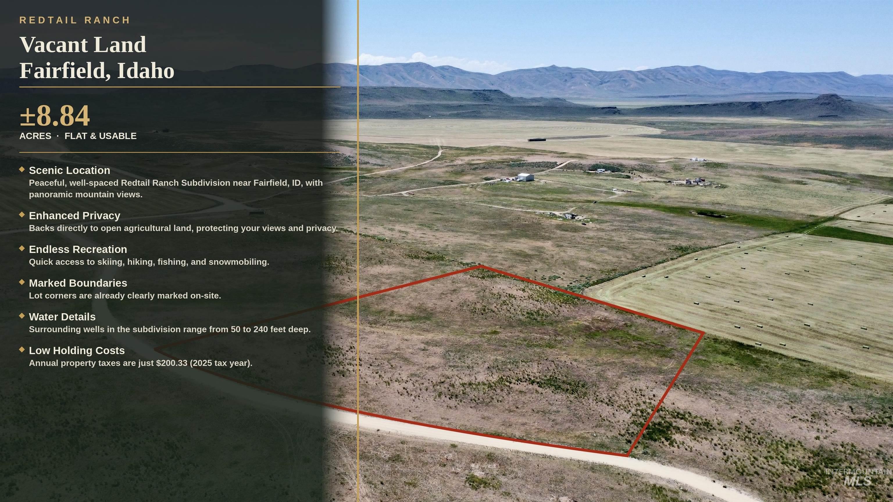 Lot 3 Redtail Lane, Fairfield, Idaho 83327, Land For Sale, Price $87,500, 98993448
