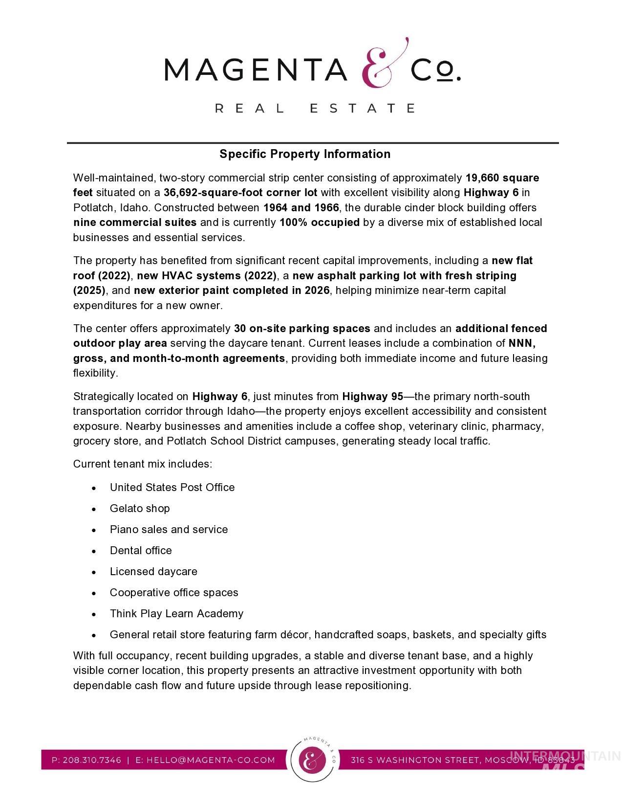535 Pine St, Potlatch, Idaho 83855, Business/Commercial For Sale, Price $1,300,000,MLS 98993514