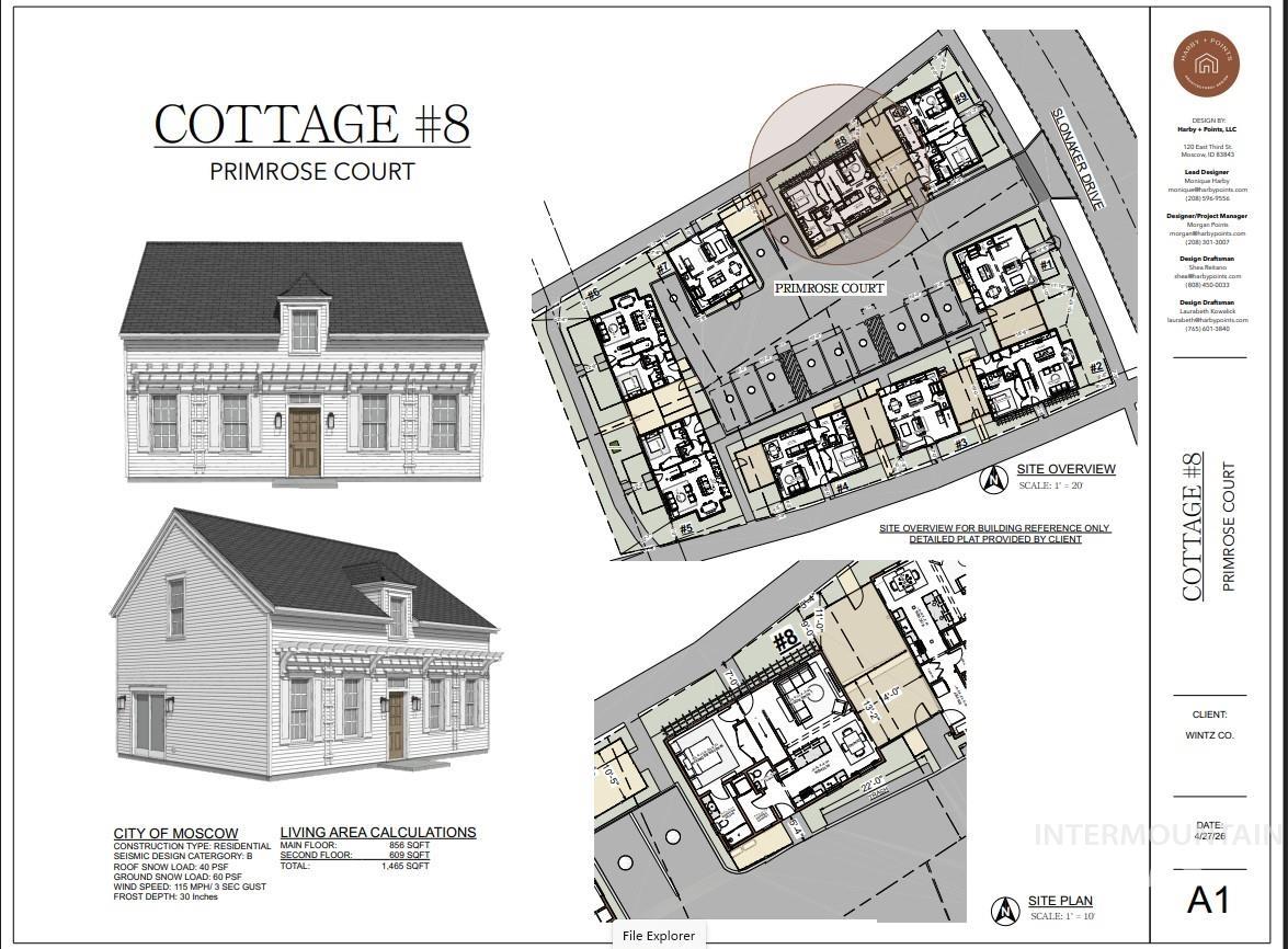 1629 Primrose Ct #8 "Dovetail", Moscow, Idaho 83843, 3 Bedrooms, 2.5 Bathrooms, Residential For Sale, Price $479,000,MLS 98993621