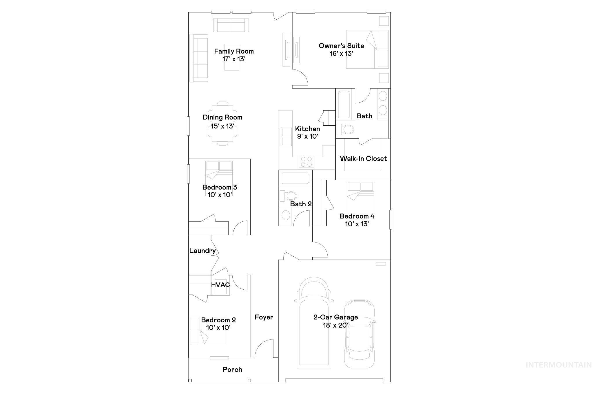 2597 W Pollinator Dr, Kuna, Idaho 83634, 4 Bedrooms, 2 Bathrooms, Residential For Sale, Price $434,850,MLS 98993899