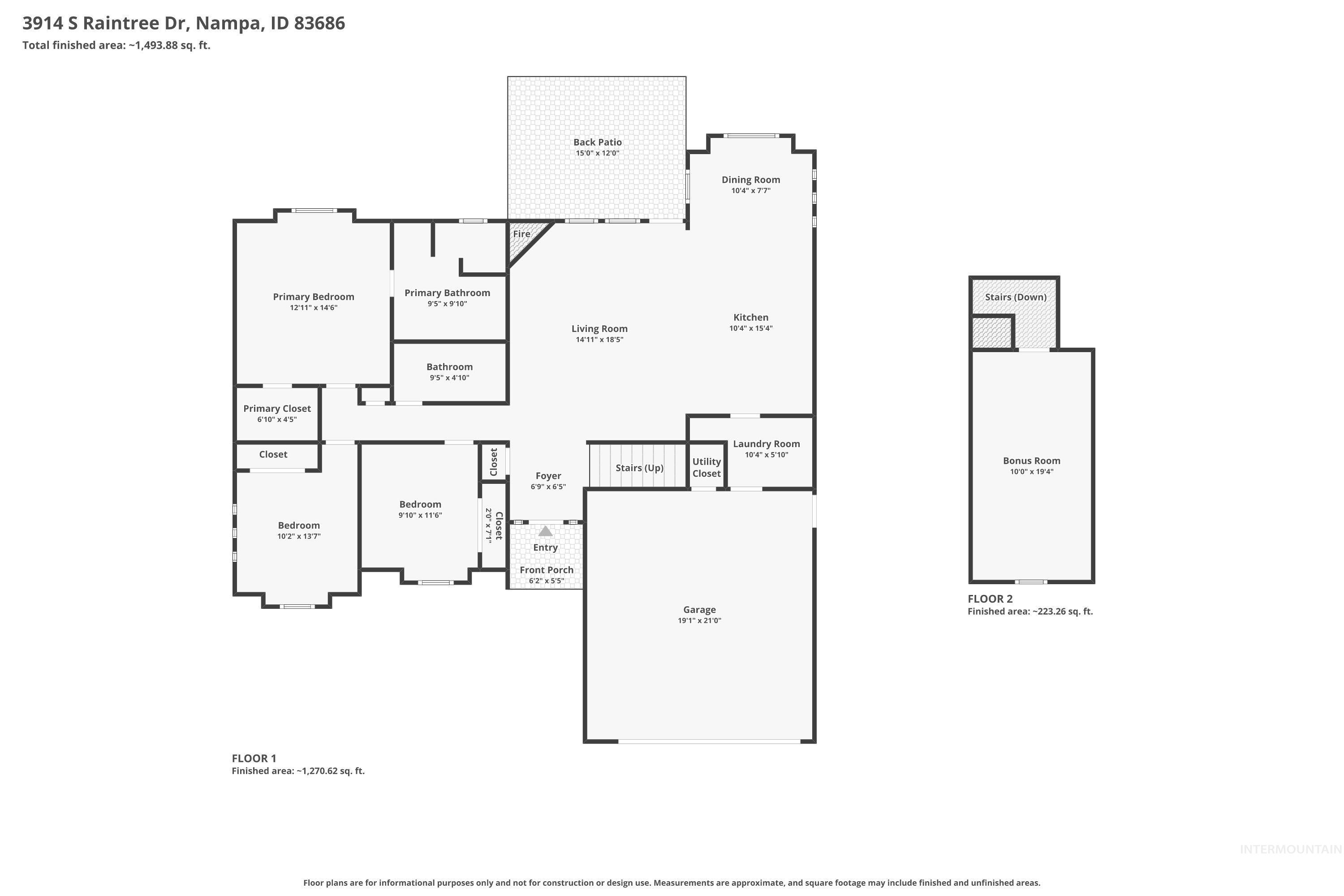 3914 S Raintree, Nampa, Idaho 83686, 3 Bedrooms, 2 Bathrooms, Residential For Sale, Price $429,900,MLS 98994145
