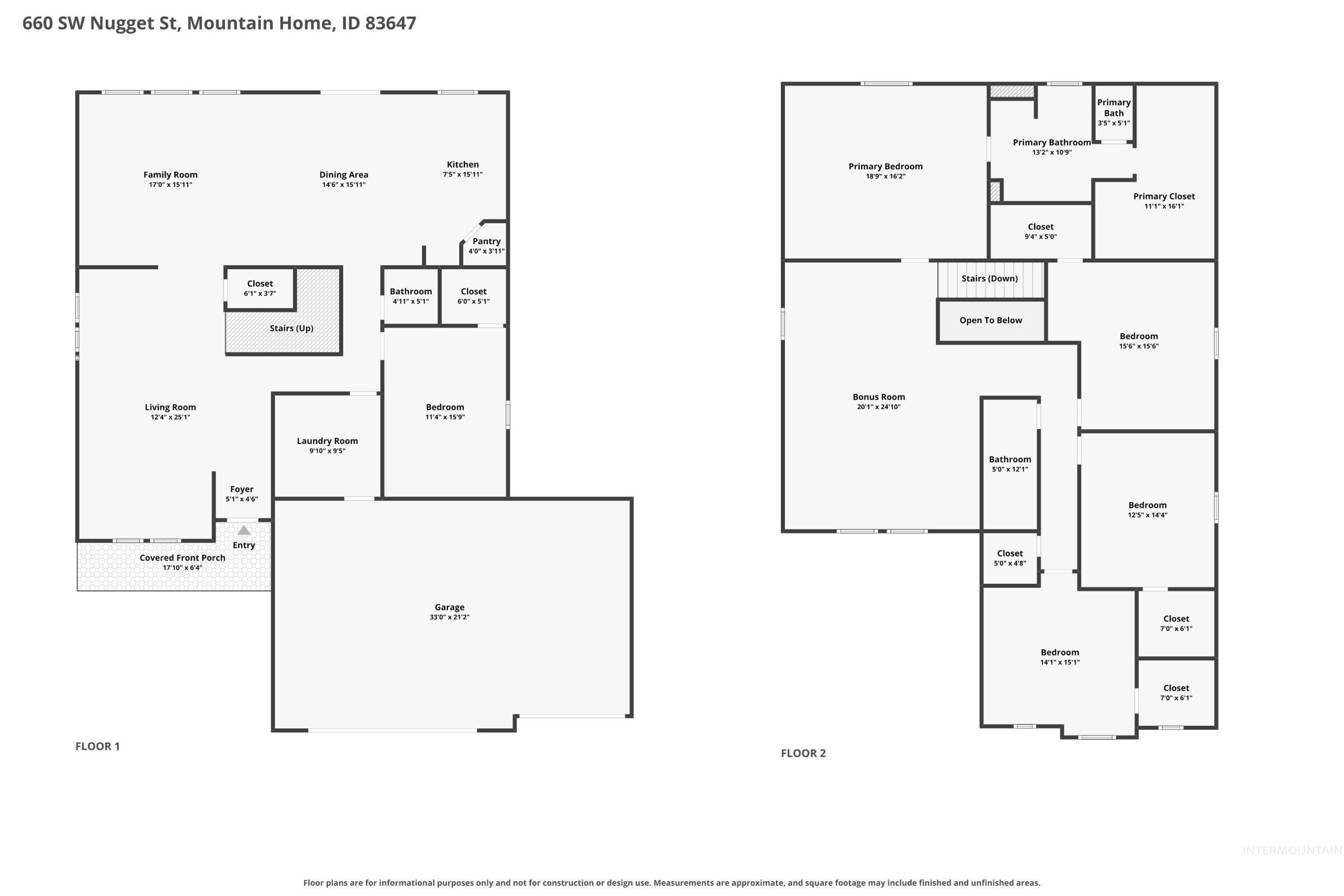 660 SW Nugget Street, Mountain Home, Idaho 83647, 5 Bedrooms, 2.5 Bathrooms, Residential For Sale, Price $509,900, 98994875