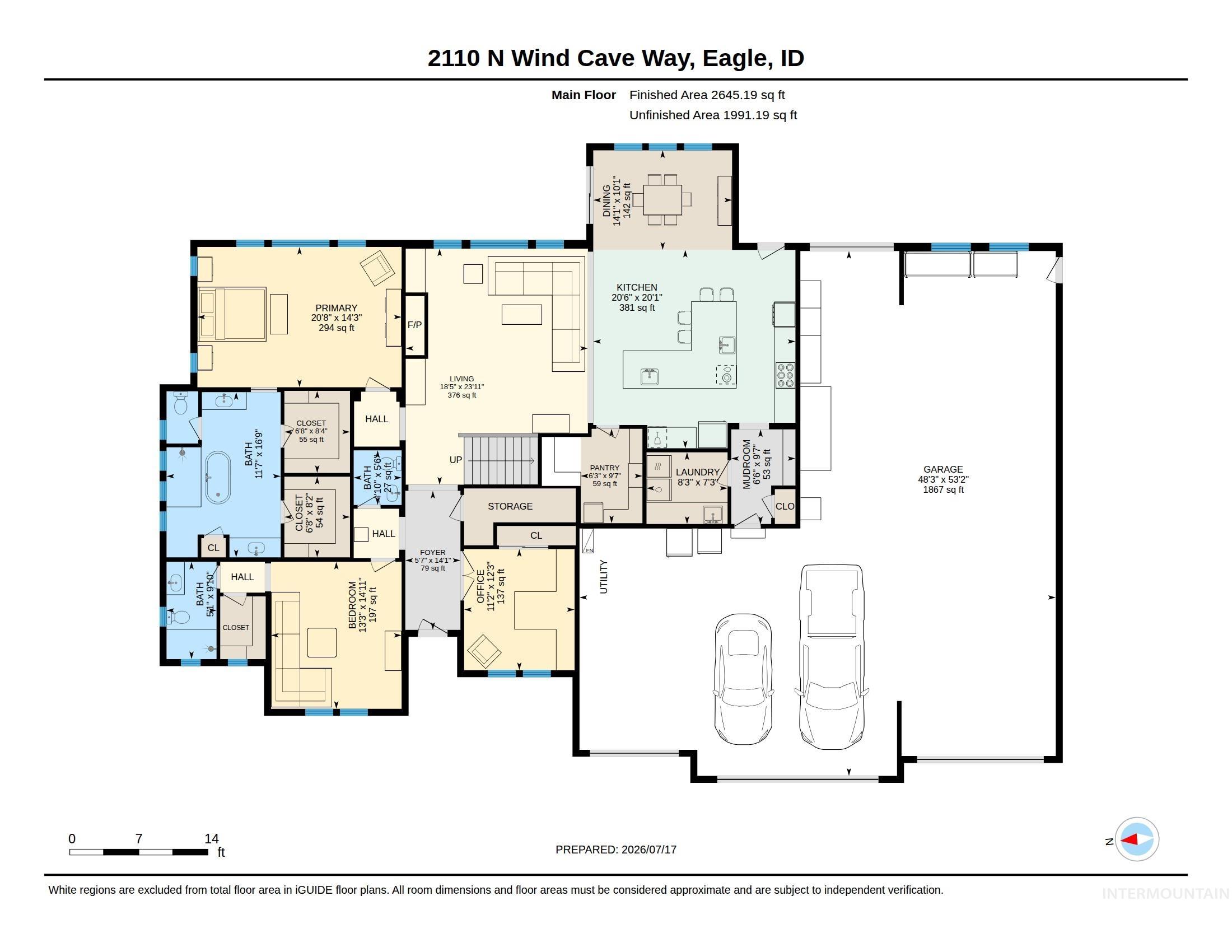2110 N Wind Cave Way, Eagle, Idaho 83616, 5 Bedrooms, 4.5 Bathrooms, Residential For Sale, Price $1,450,000, 98994901
