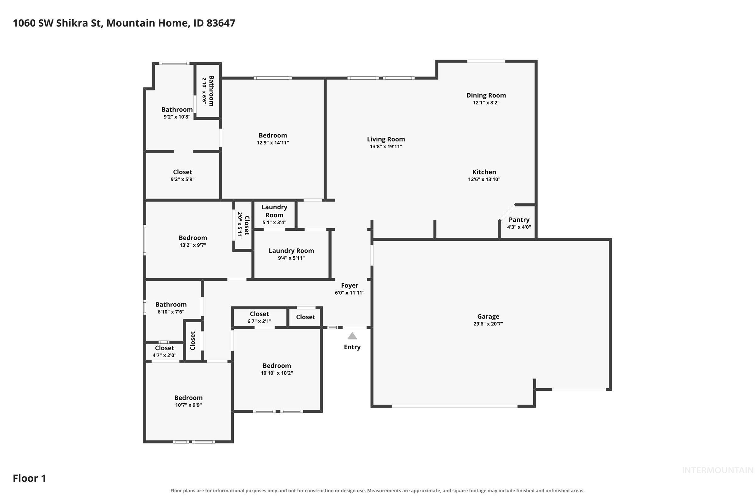 1060 SW Shikra, Mountain Home, Idaho 83647, 4 Bedrooms, 2 Bathrooms, Residential For Sale, Price $399,000,MLS 98995019